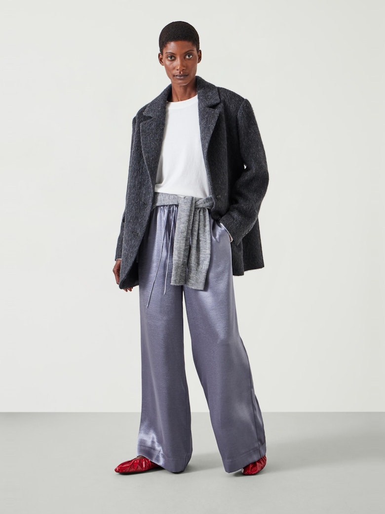 Aurora Satin Wide Leg Trousers