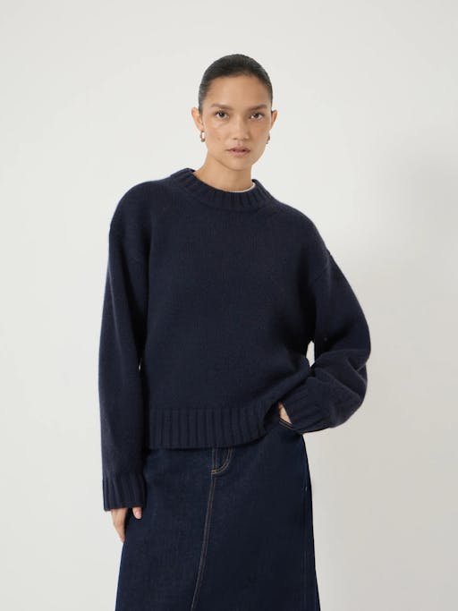 Cora Relaxed Chunky Cashmere Crew Jumper