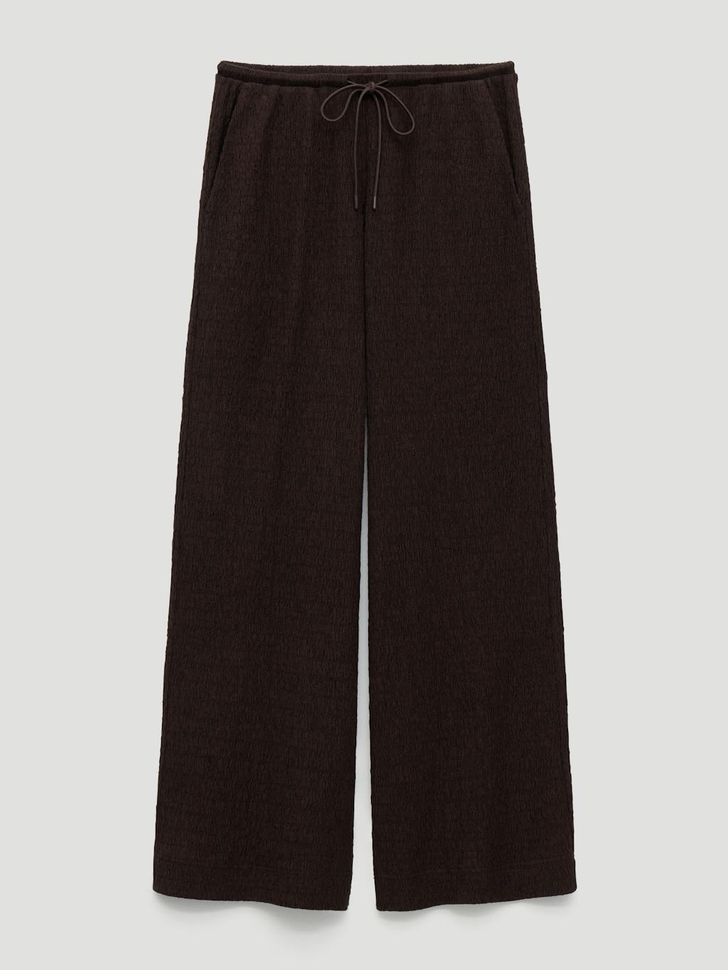 014891-0450-07 Aria Textured Jersey Wide Leg Trousers