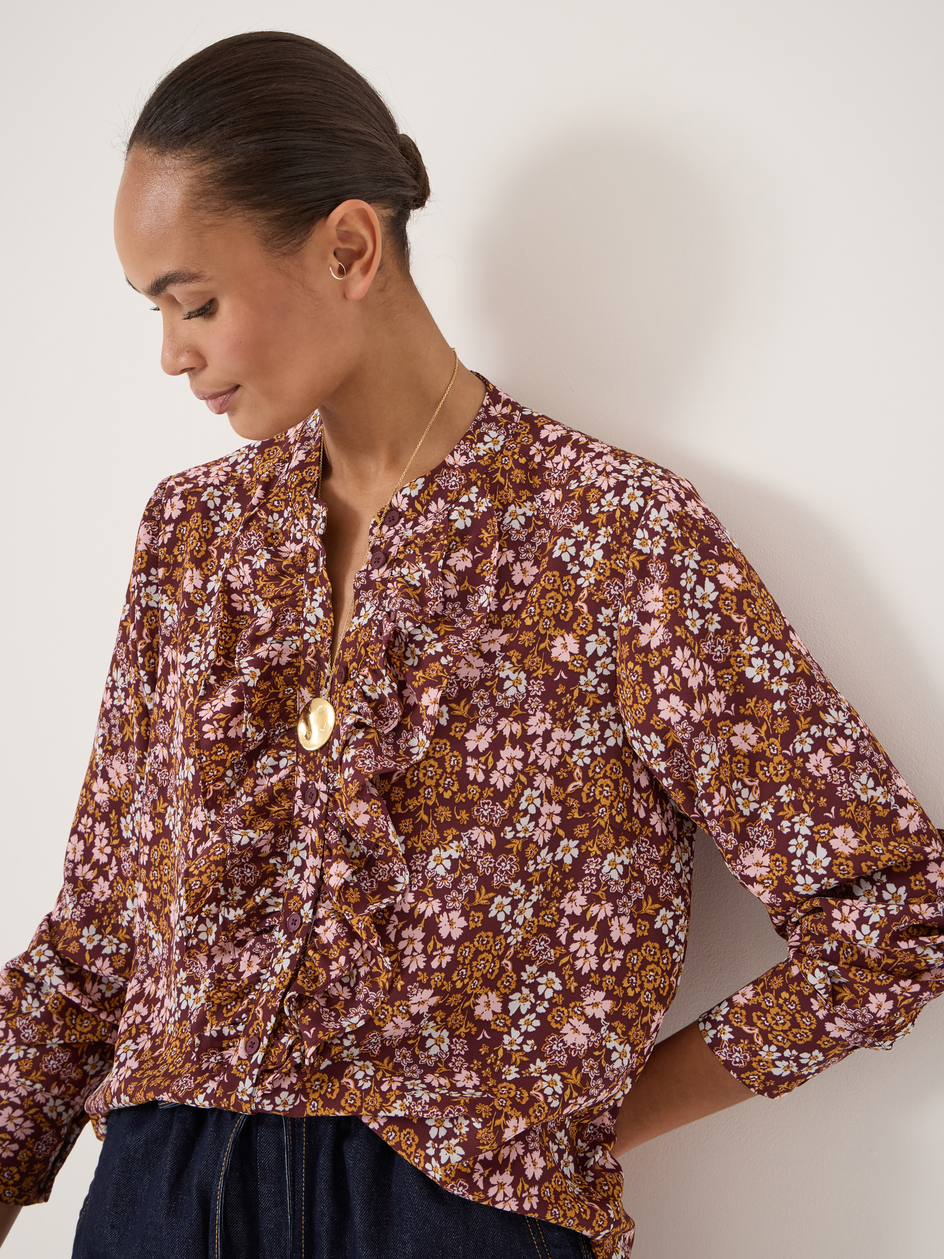 Elowen Long Sleeve Ruffle Shirt