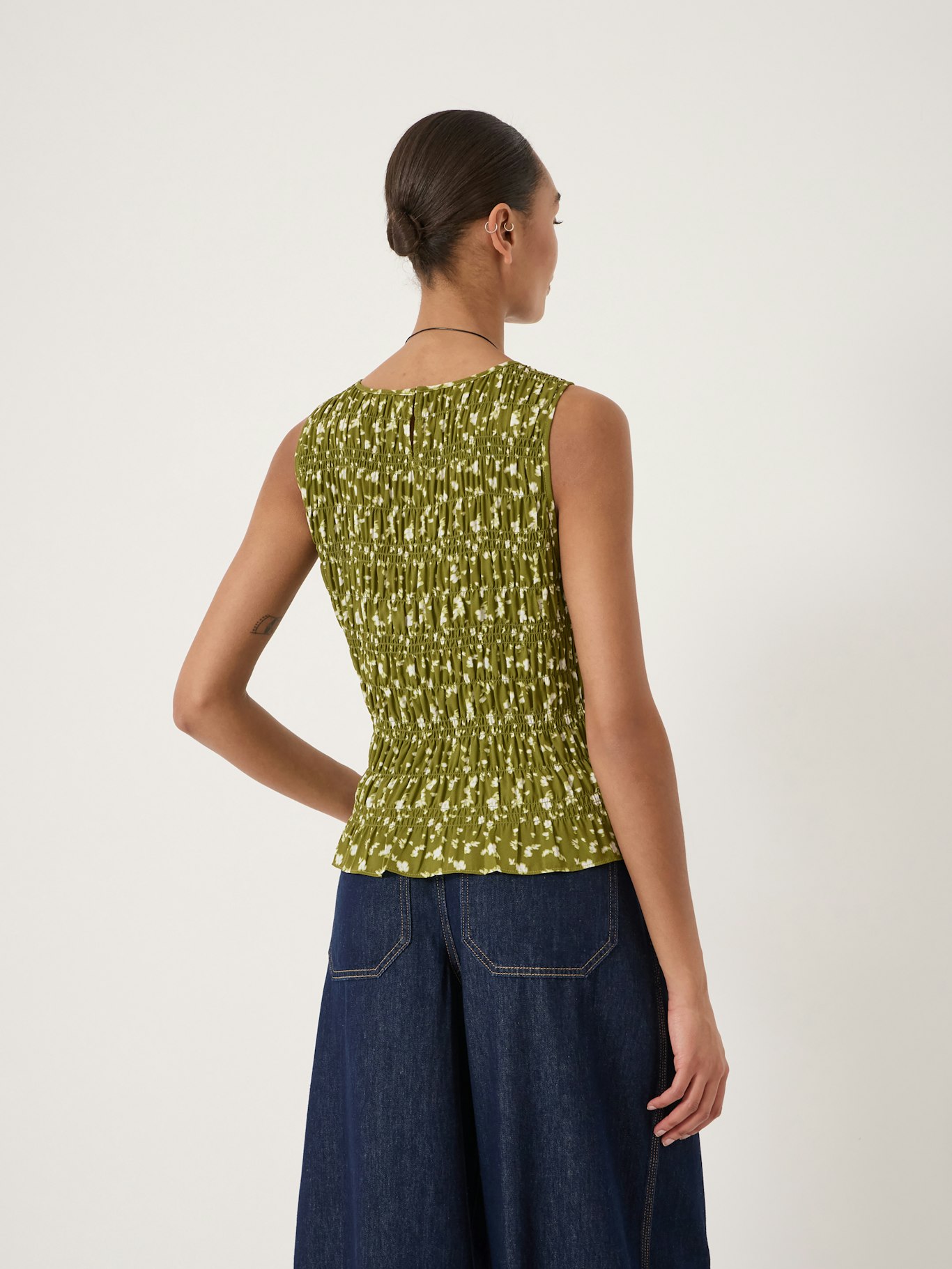 015299-4897-03 Shirred Chiffon Top