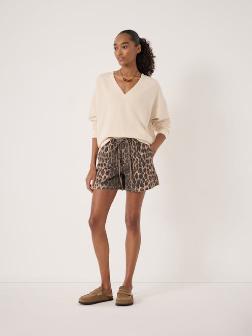 Cleo V-Neck Cotton Sweatshirt