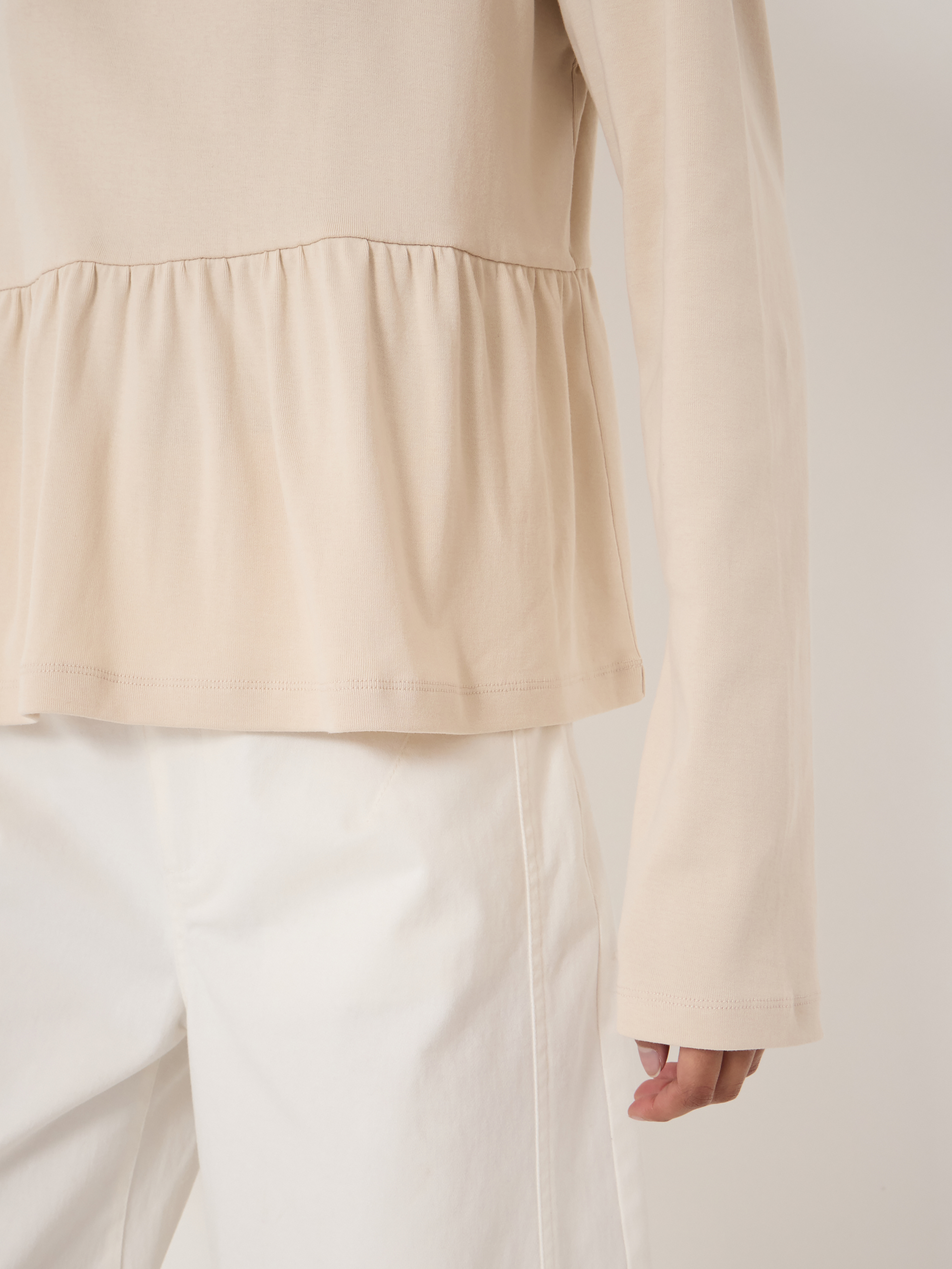 Sana Peplum Jersey Top