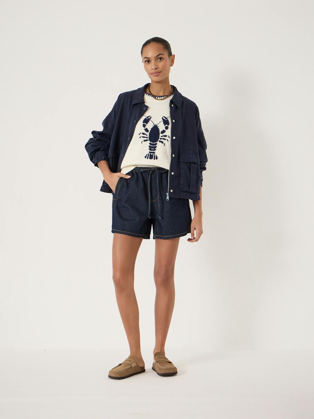 014665-4886-01 Betty Denim Pull On Shorts