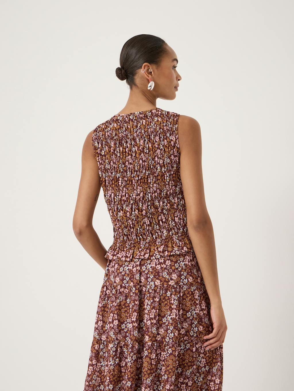 015299-4894-03 Shirred Chiffon Top