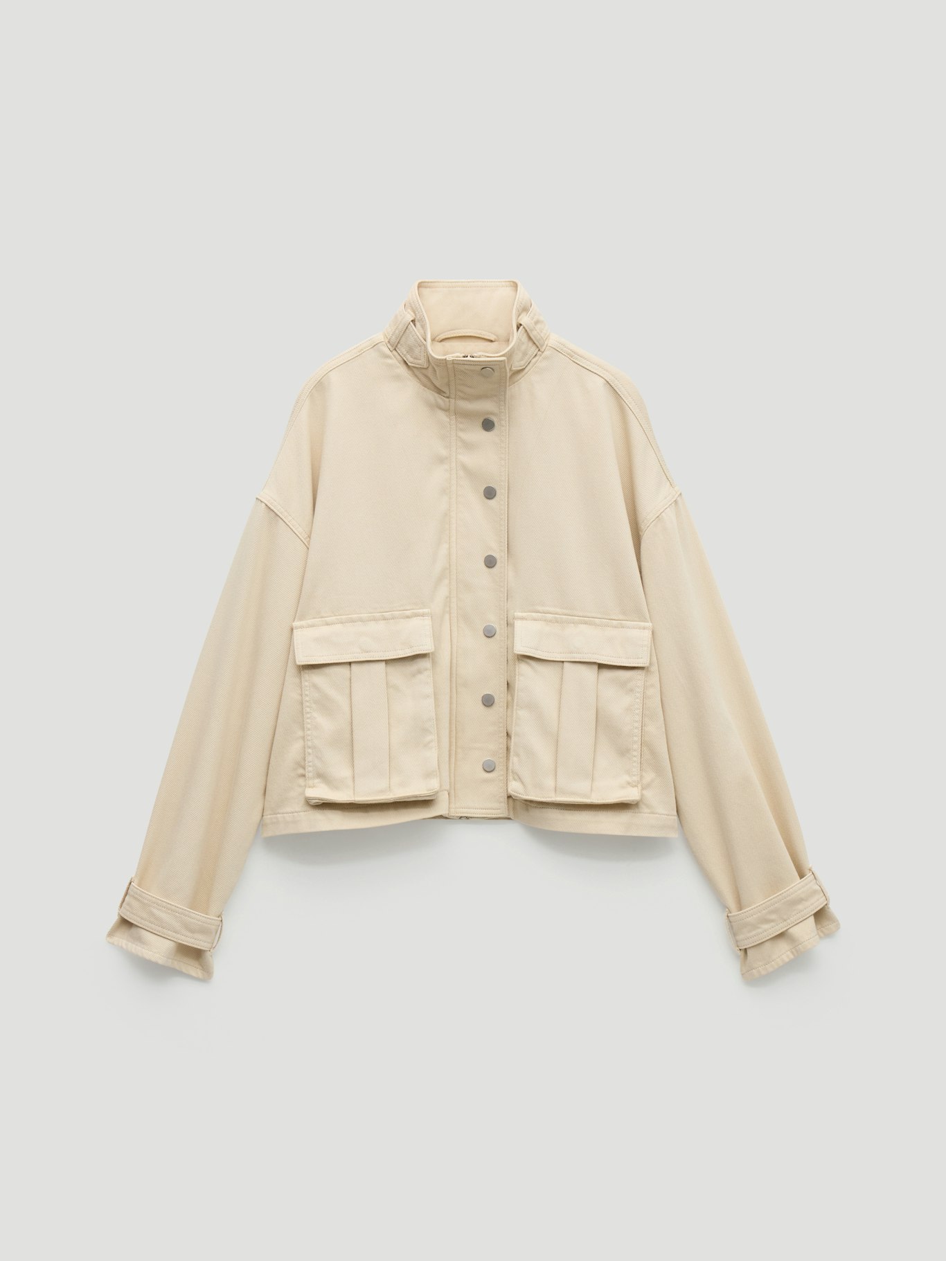014459-3463-07 Melinda Supersoft Relaxed Funnel Neck Utility Jacket