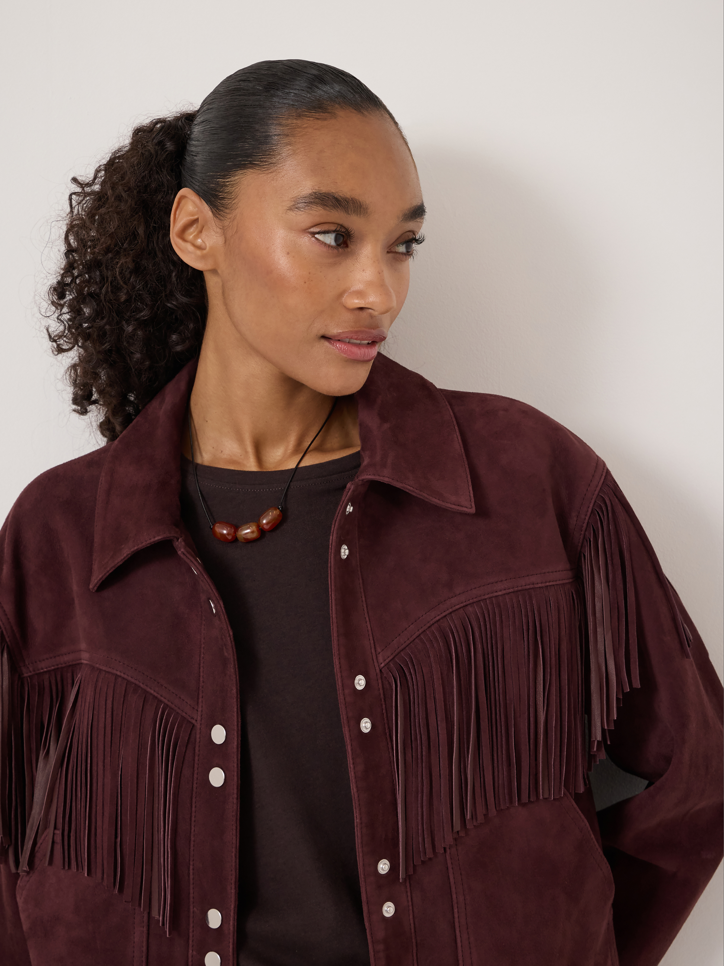 Oona Fringe Suede Jacket