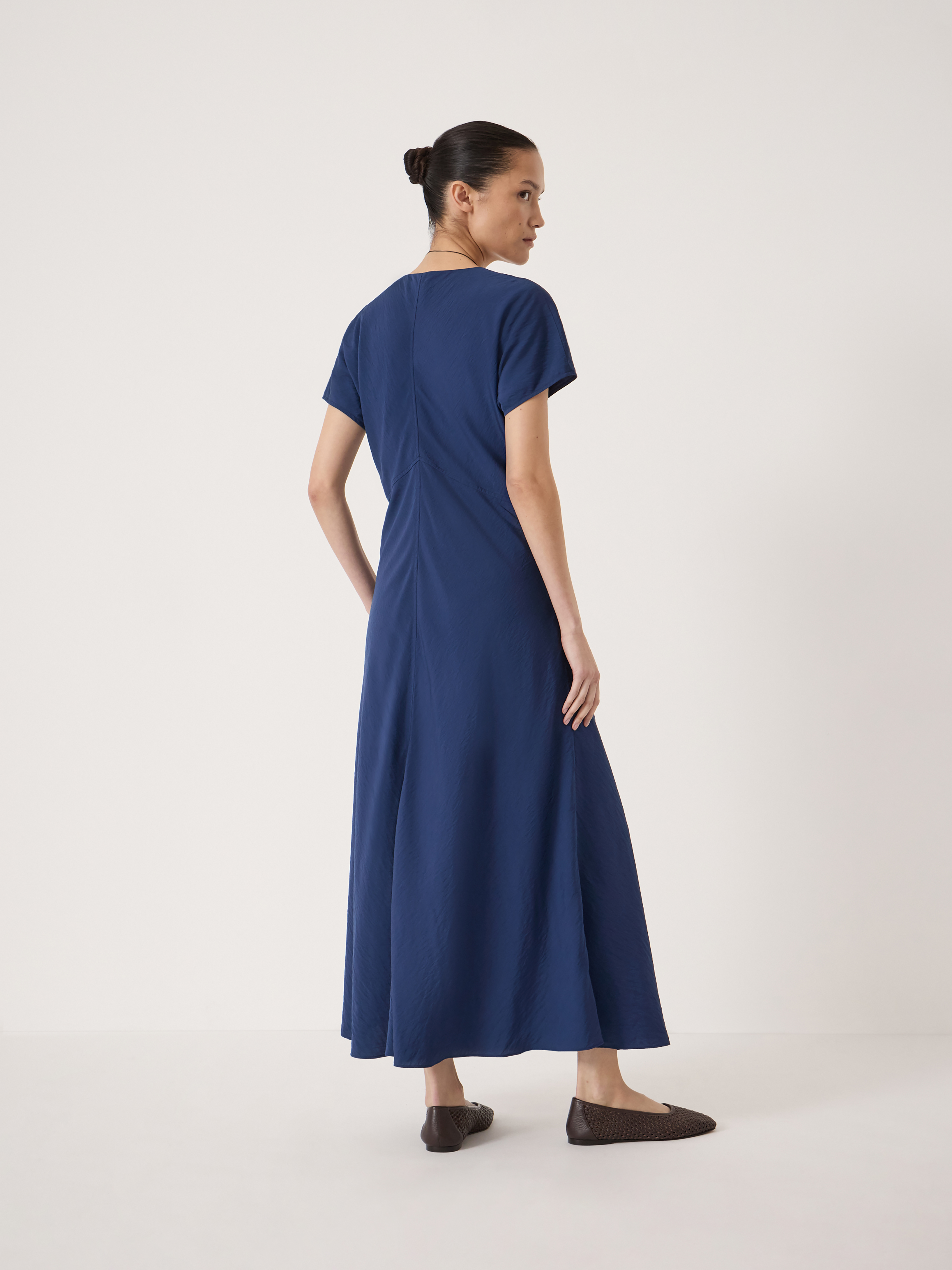 hush blue dress Grace V-Neck Maxi - Navy Scala 61310 Long Sleeve s:dress reach for Sophie Color:PERIDOT