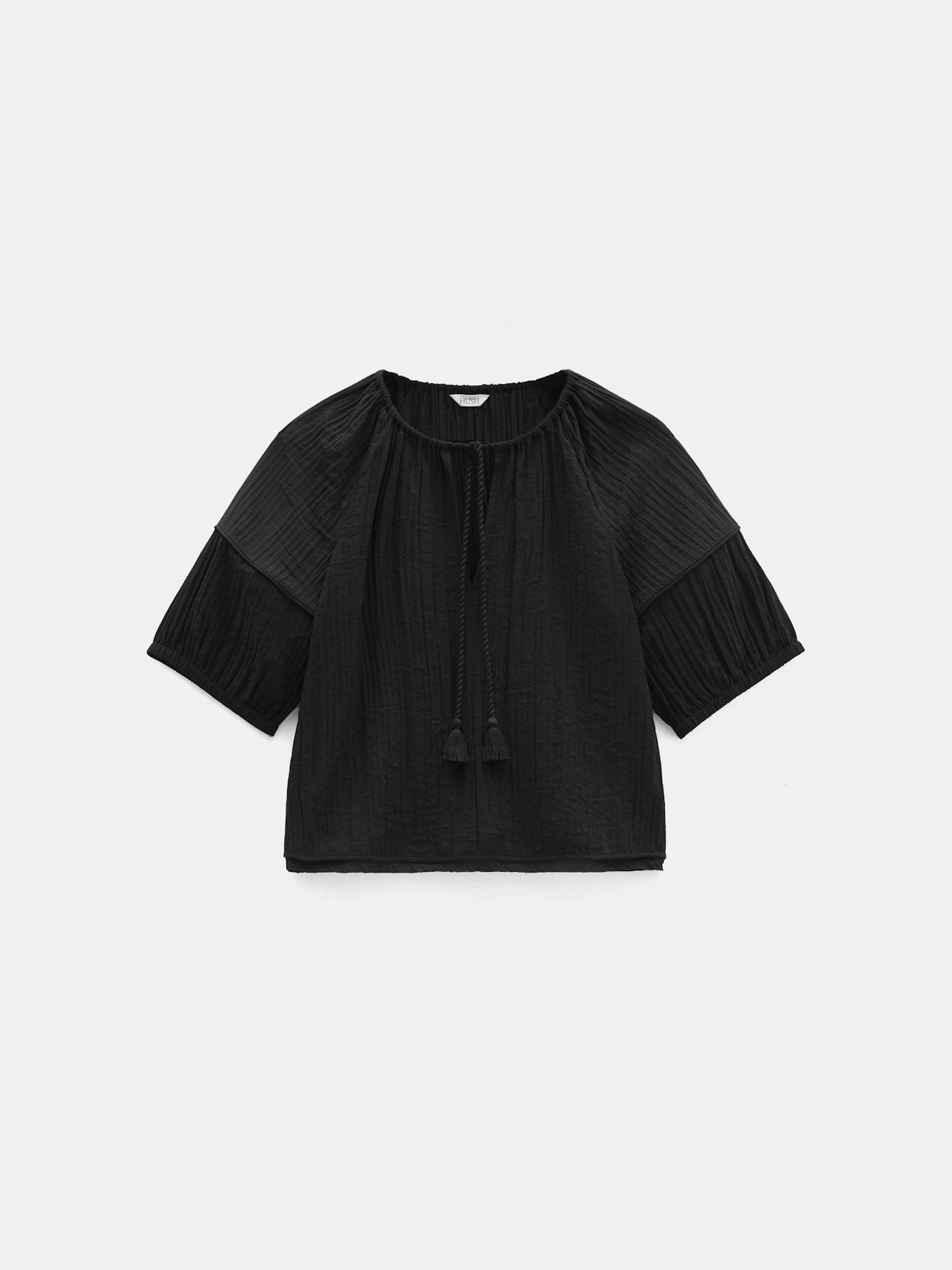 013758-0456-07 Mae Crinkle Balloon Sleeve Blouse