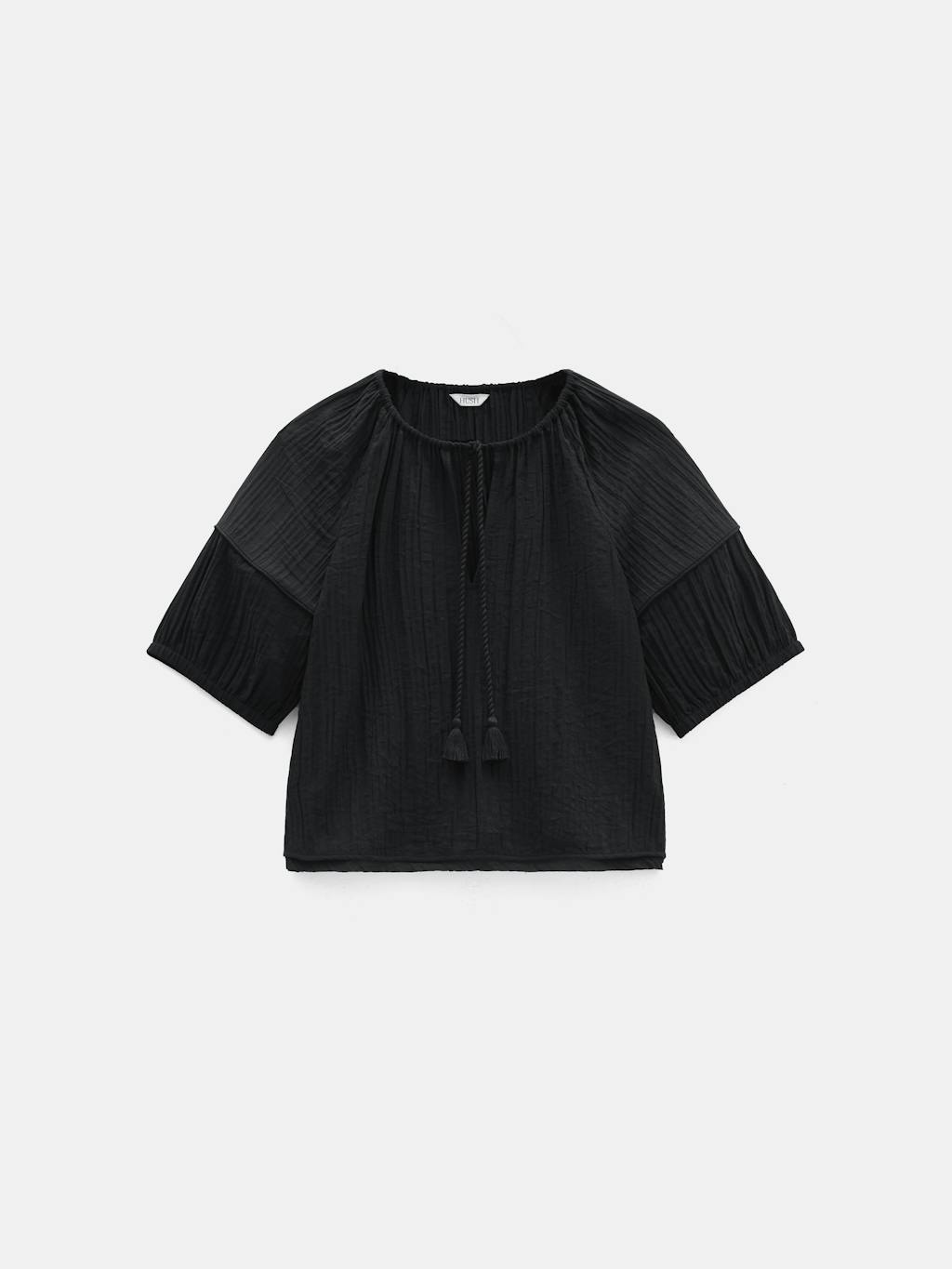 013758-0456-07 Mae Crinkle Balloon Sleeve Blouse