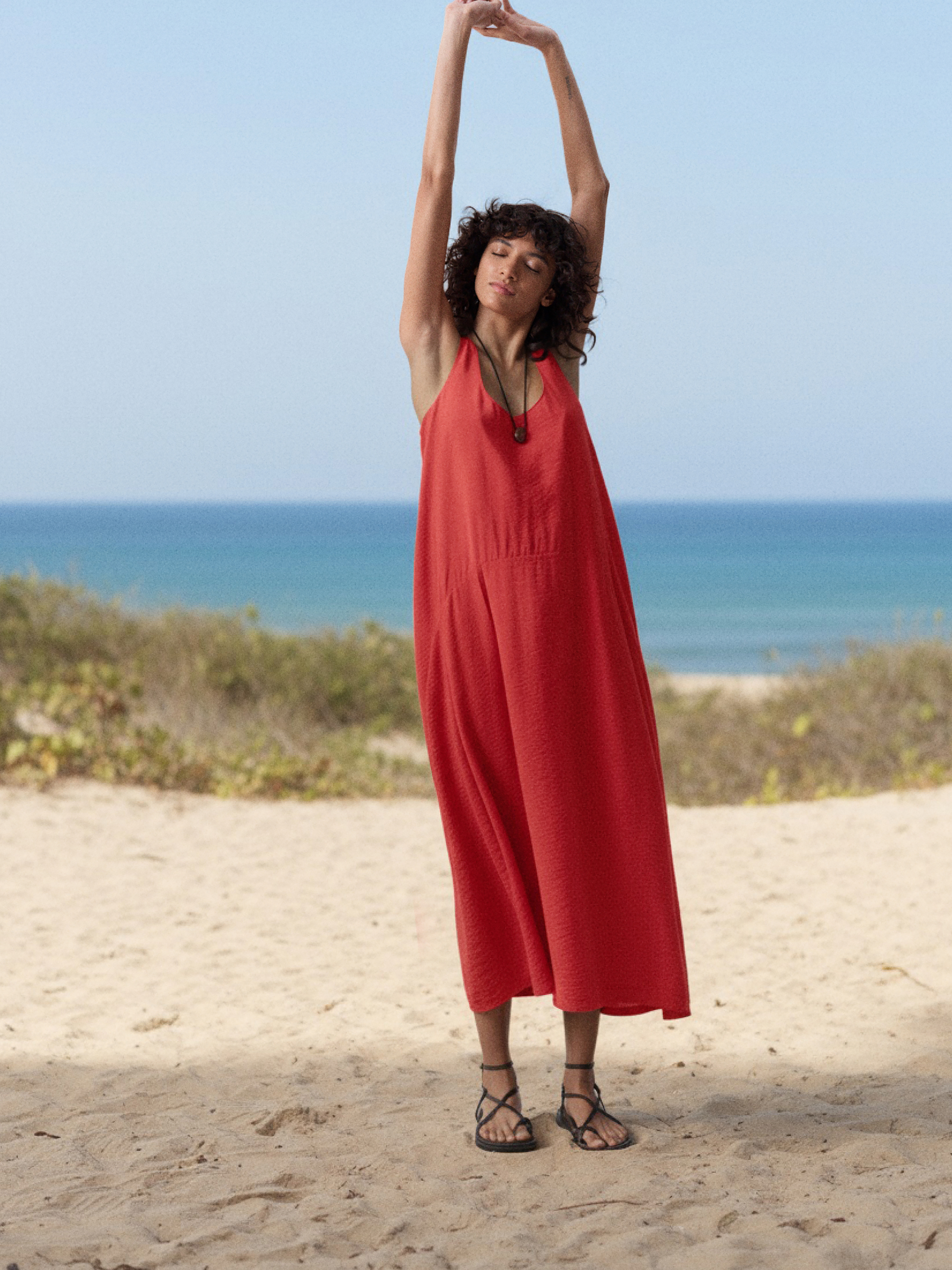 Liddie Air Flow Barrel Tank Dress