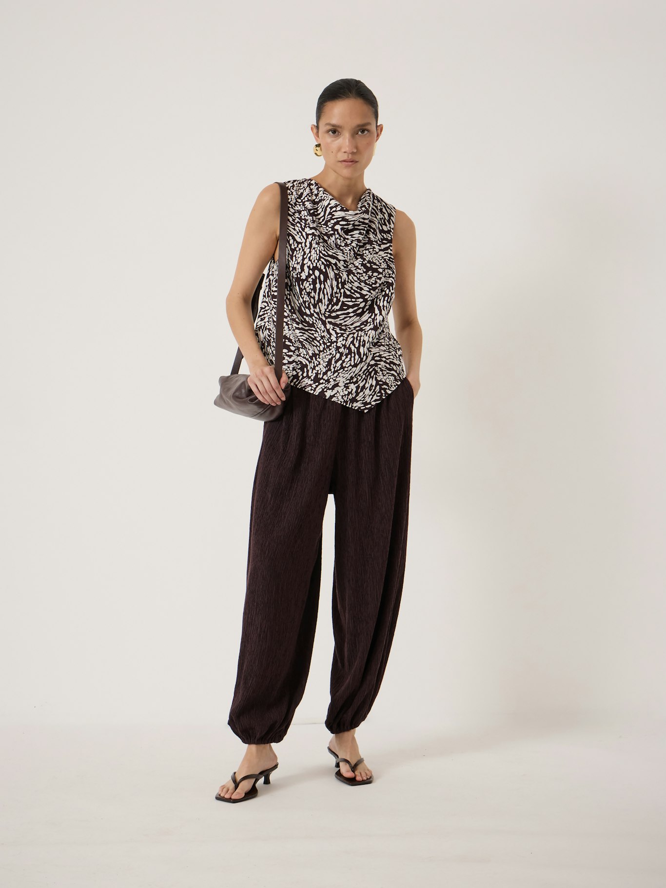 014605-4909-02 Estie Cowl Neck Shell Top