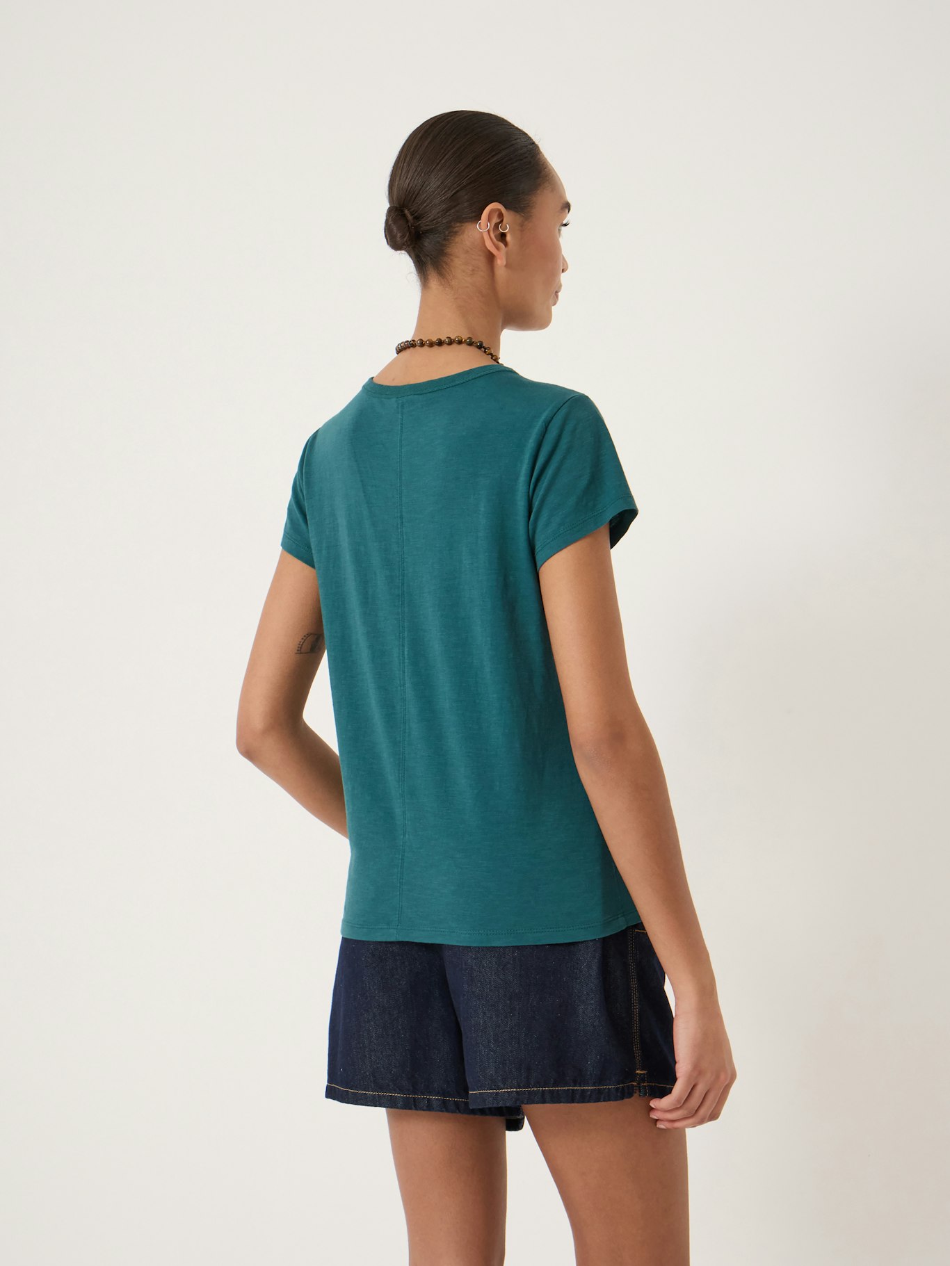 014931-1856-03 Slim Fit Slub Crew T-Shirt