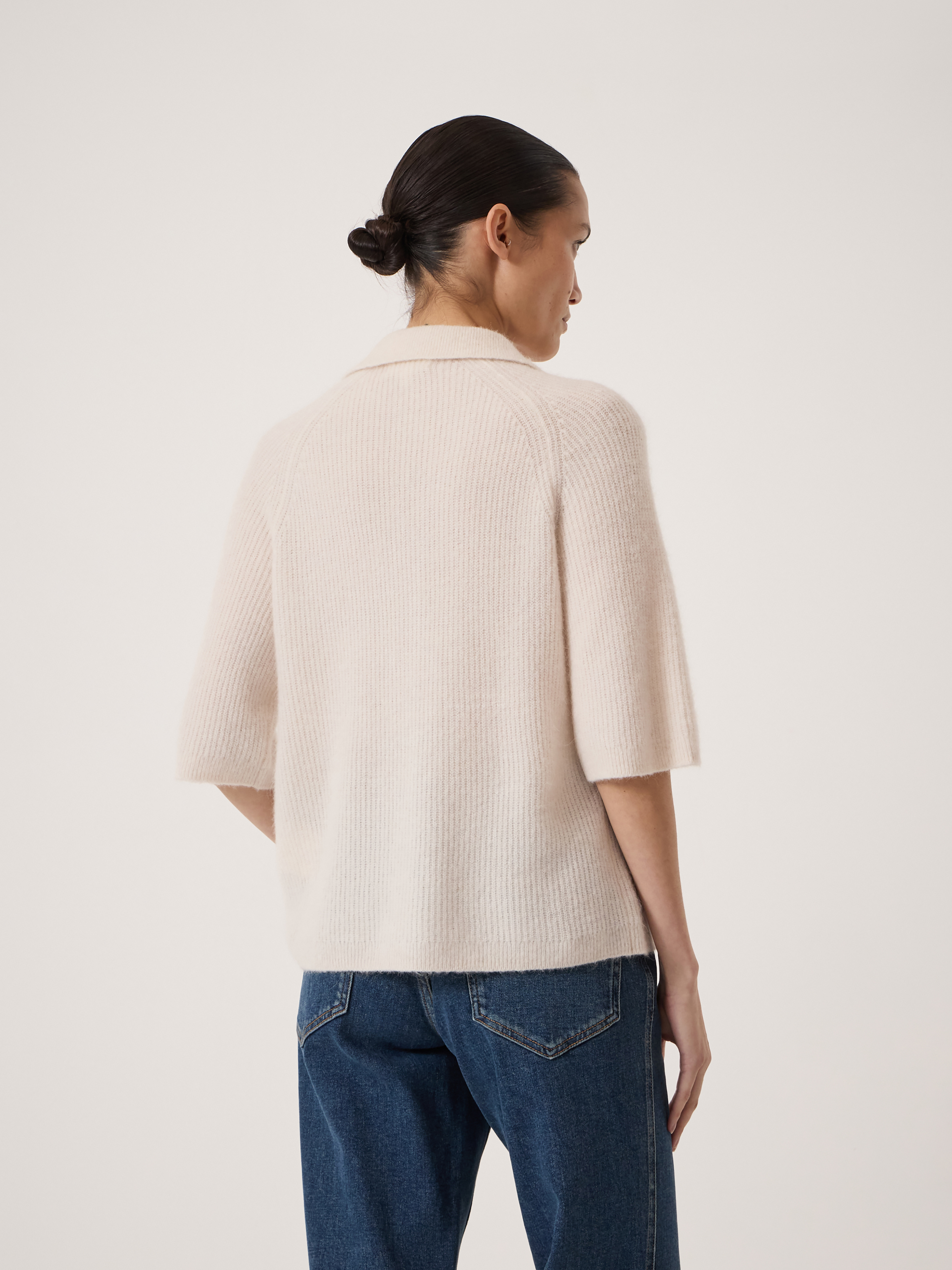 Jinny Wool Blend Short Sleeve Cardigan