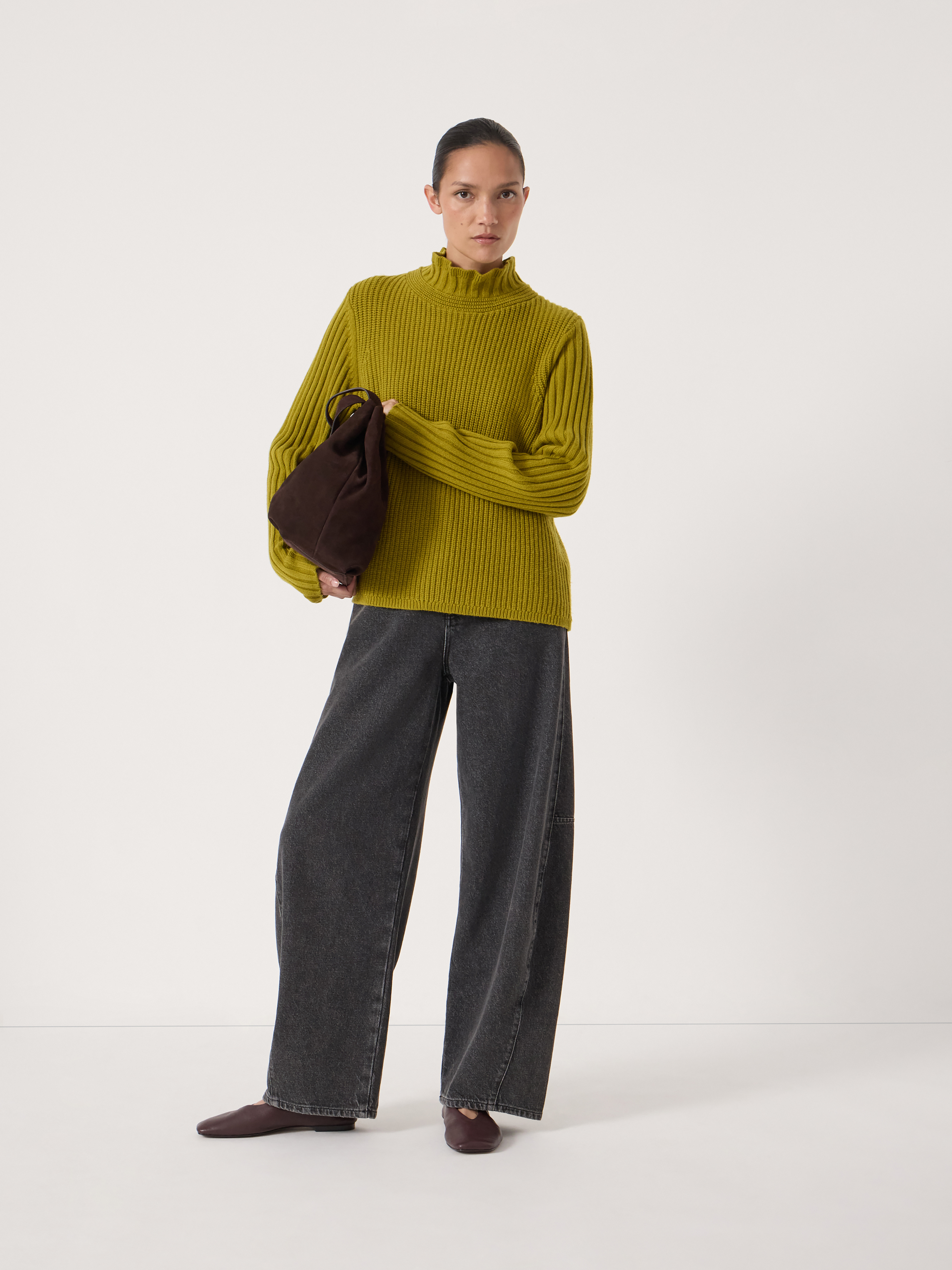 Kiley Wool Blend Frill Trim Jumper
