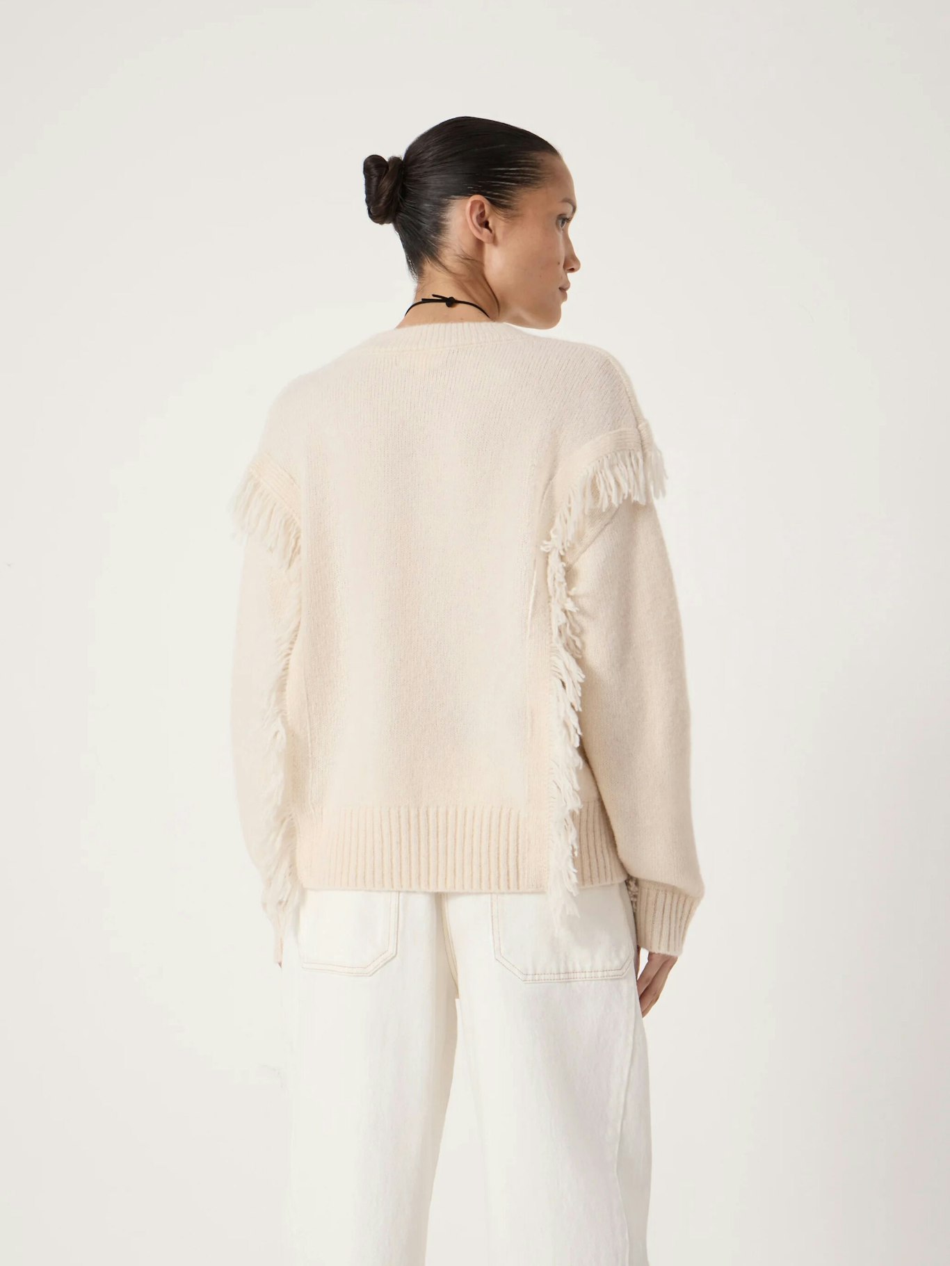 013799-4659-03 Alpaca Blend Fringe Knitted Jumper