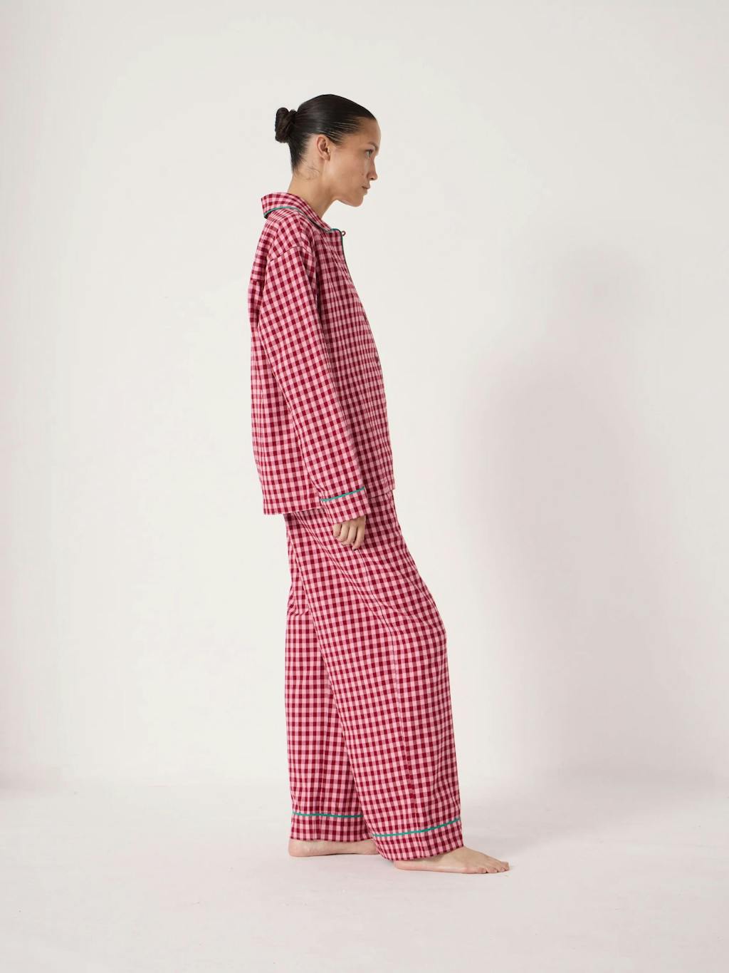 013567-4837-02 Brushed Cotton Gingham Pyjamas