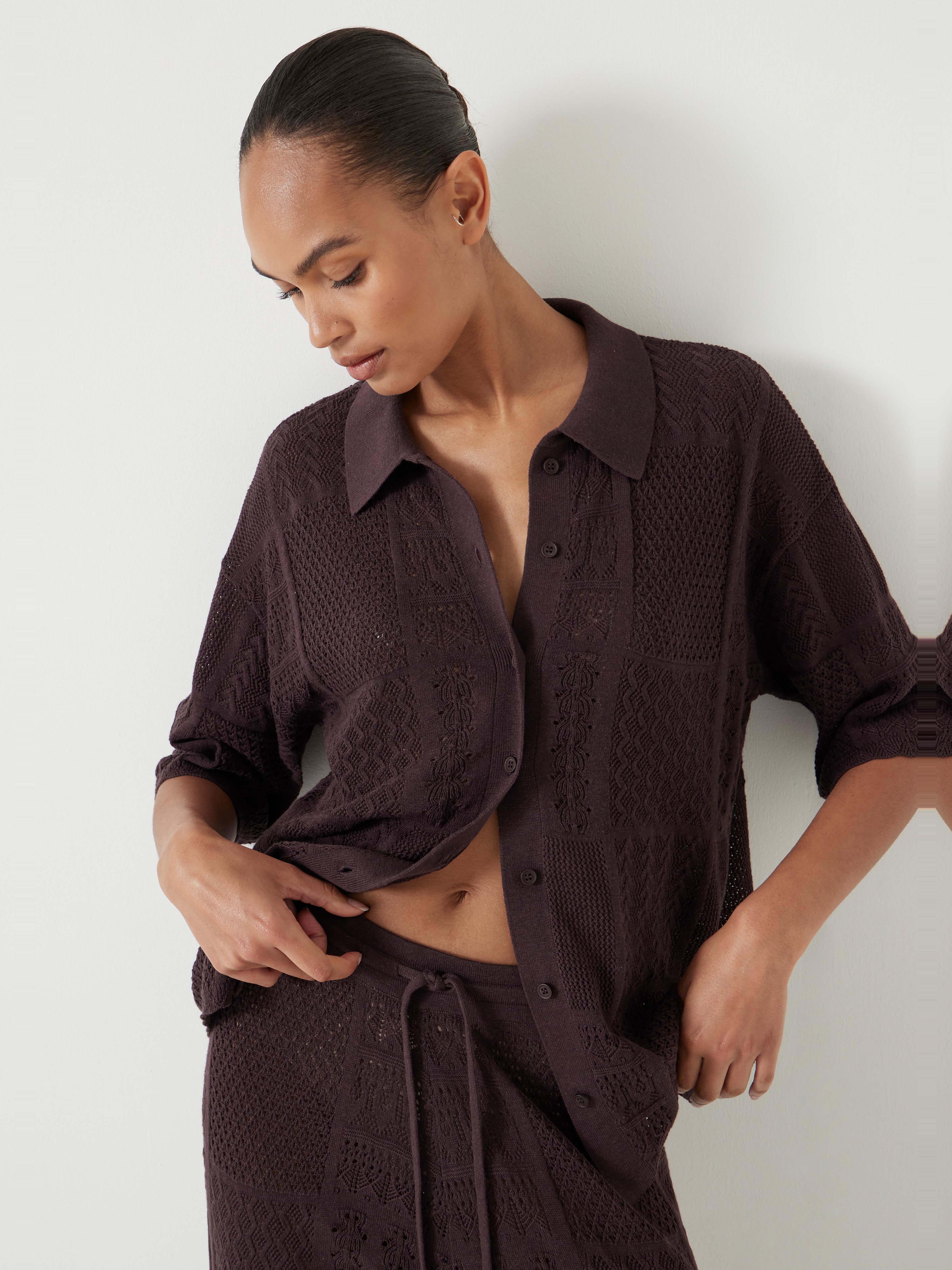 Patchwork Stitch Knitted Top