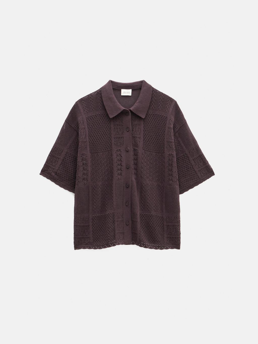 013123-0450-07 Patchwork Stitch Knitted Top