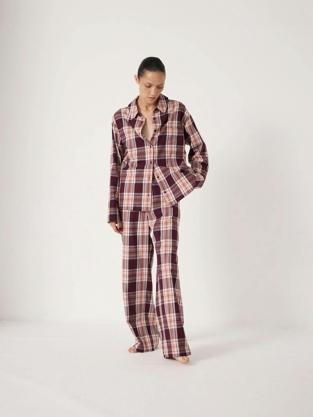 013560-4823-03 Brushed Cotton Check Print Pyjamas