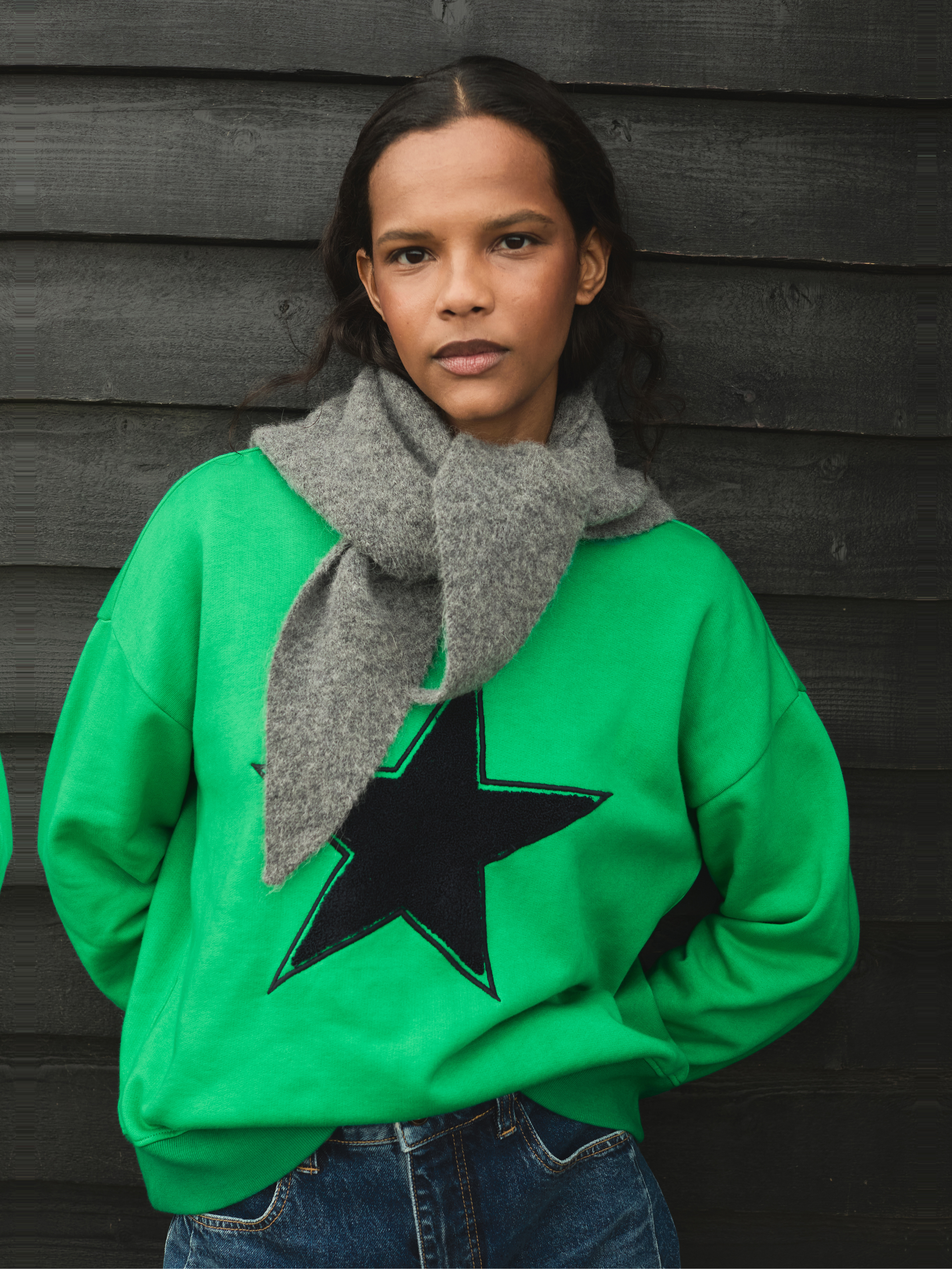 Star Graphic Towelling Sweatshirt
