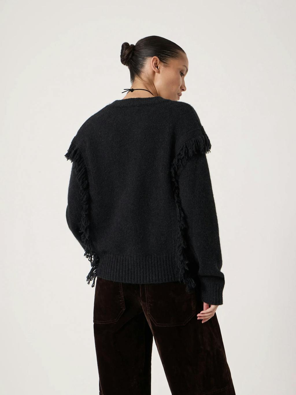 013799-0456-03 Alpaca Blend Fringe Knitted Jumper