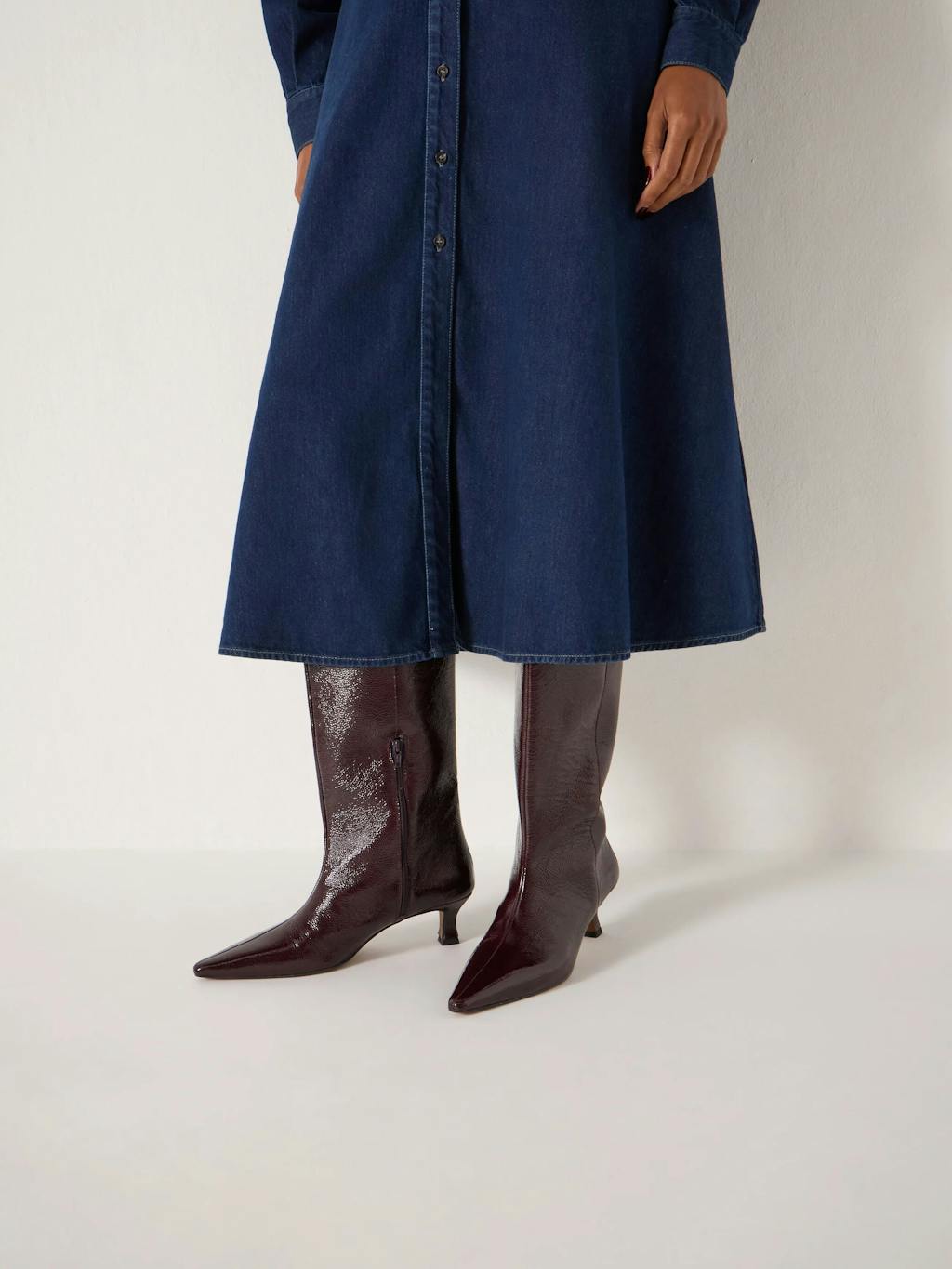 014208-1324-02 Katlynn Leather Patent Kneehigh Boots