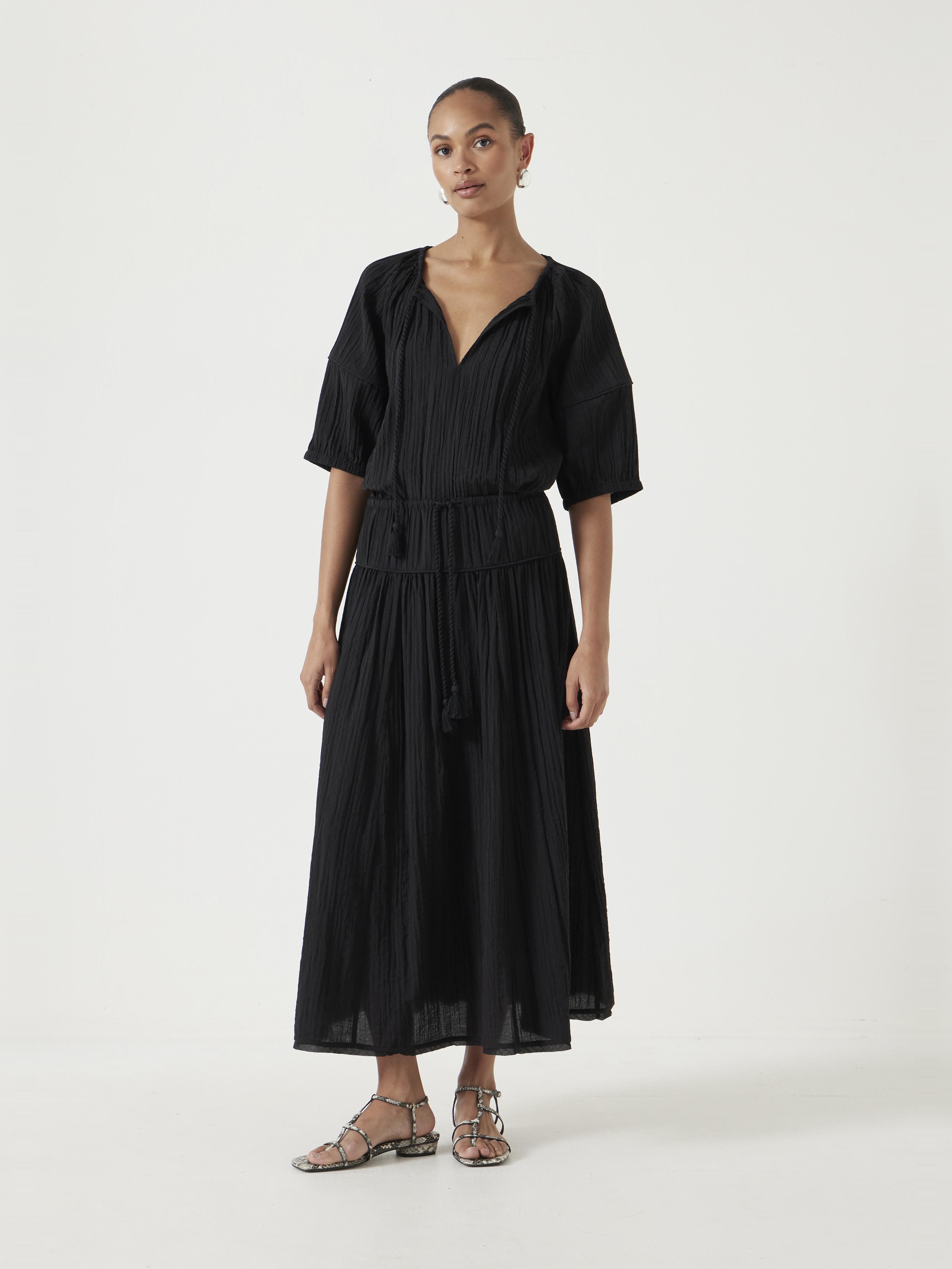 Mae Crinkle Balloon Sleeve Blouse