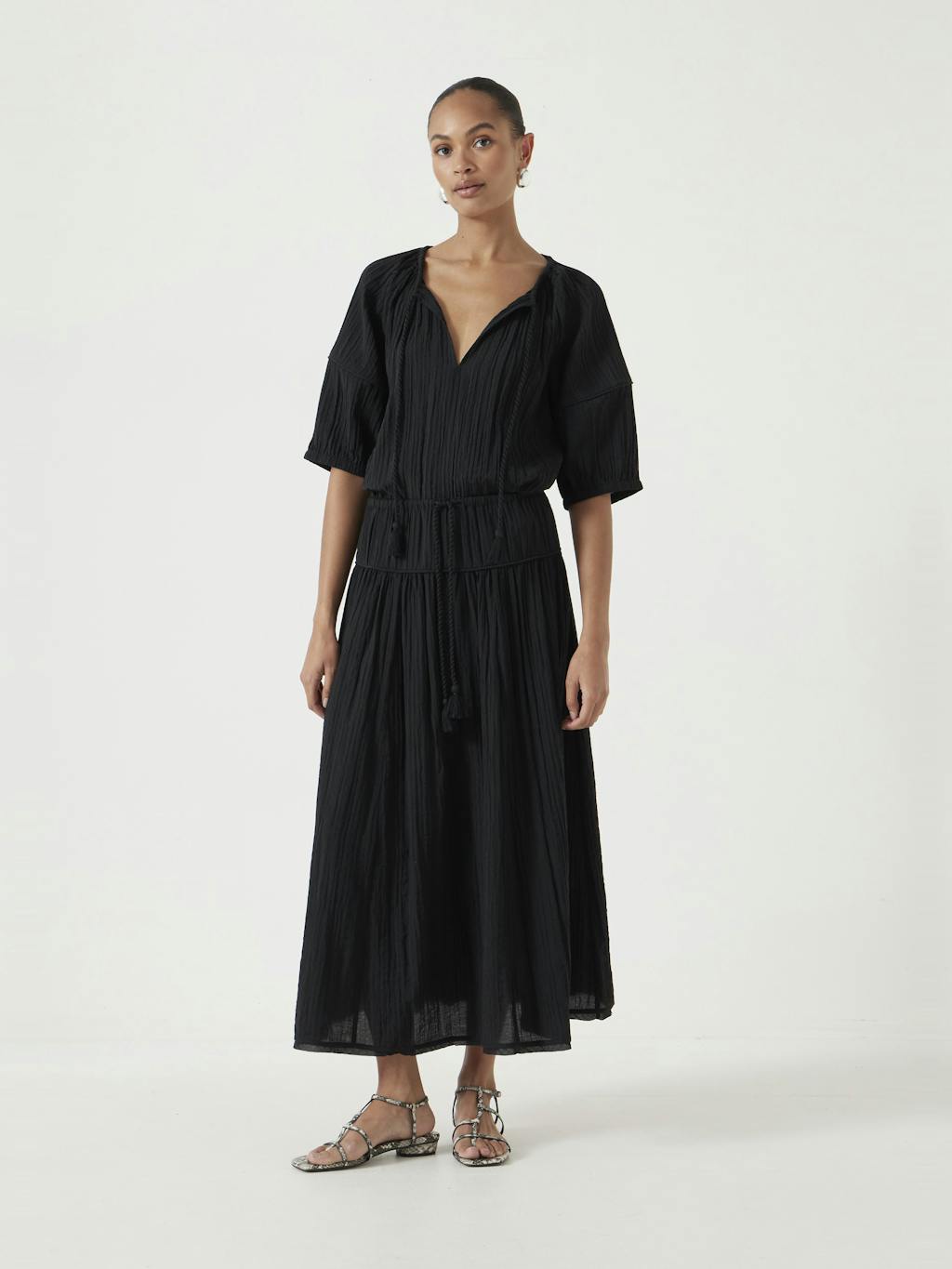 013758-0456-02 Mae Crinkle Balloon Sleeve Blouse