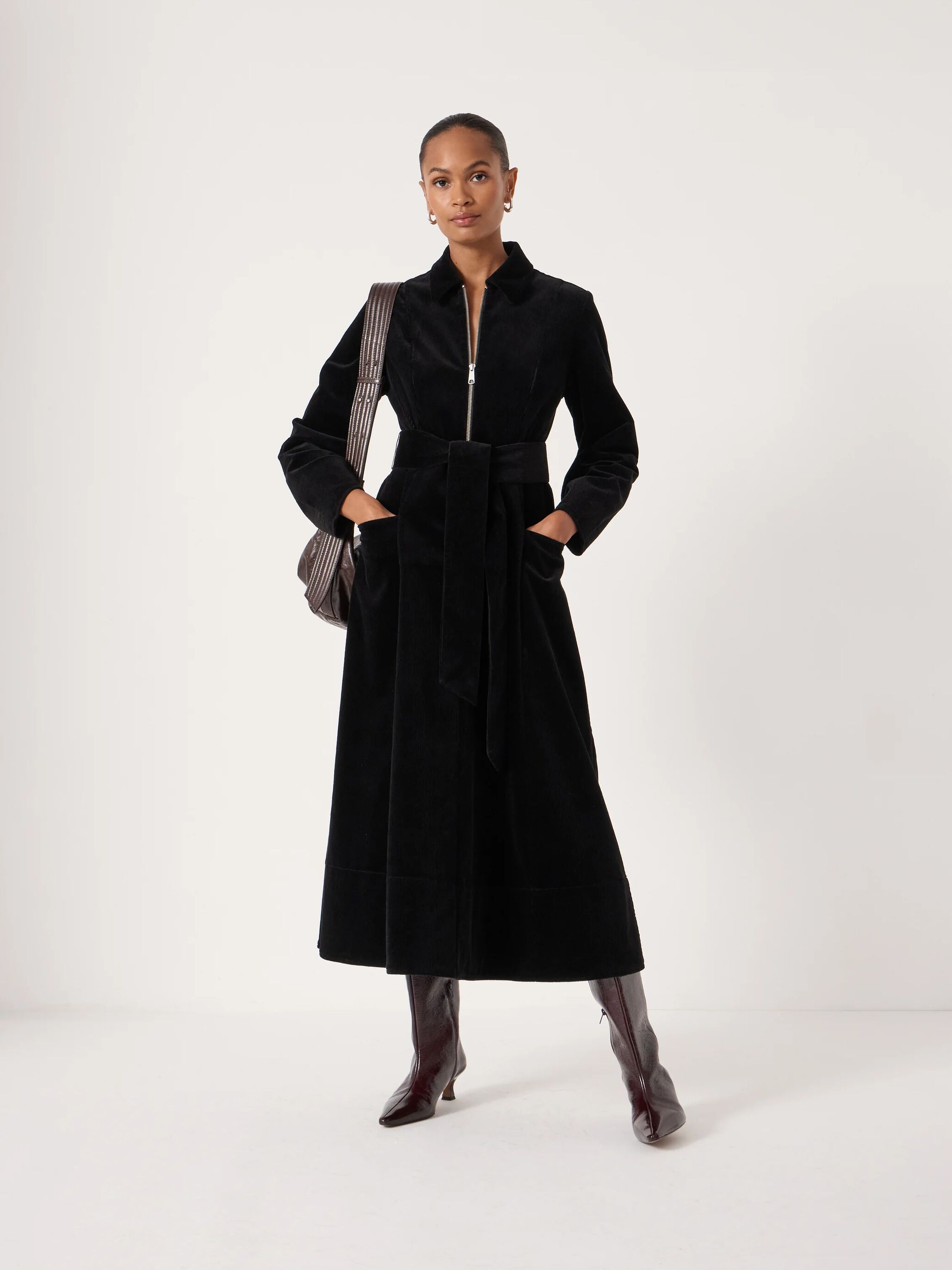 Cotton Cord Midi Dress