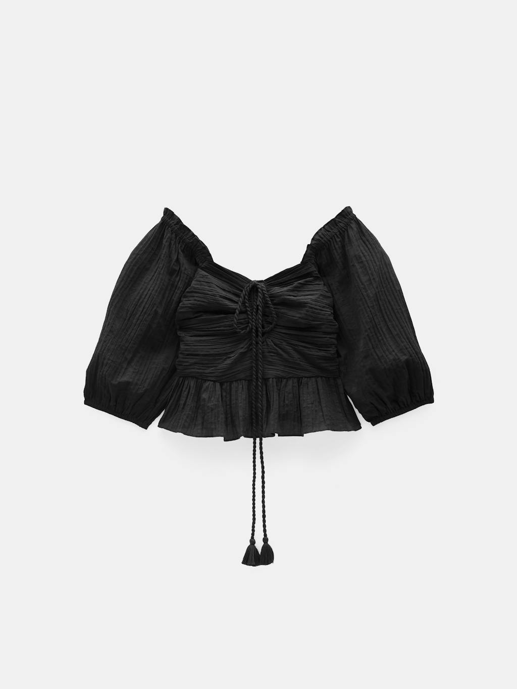 013753-0456-07 Zoe Crinkle Peplum Top