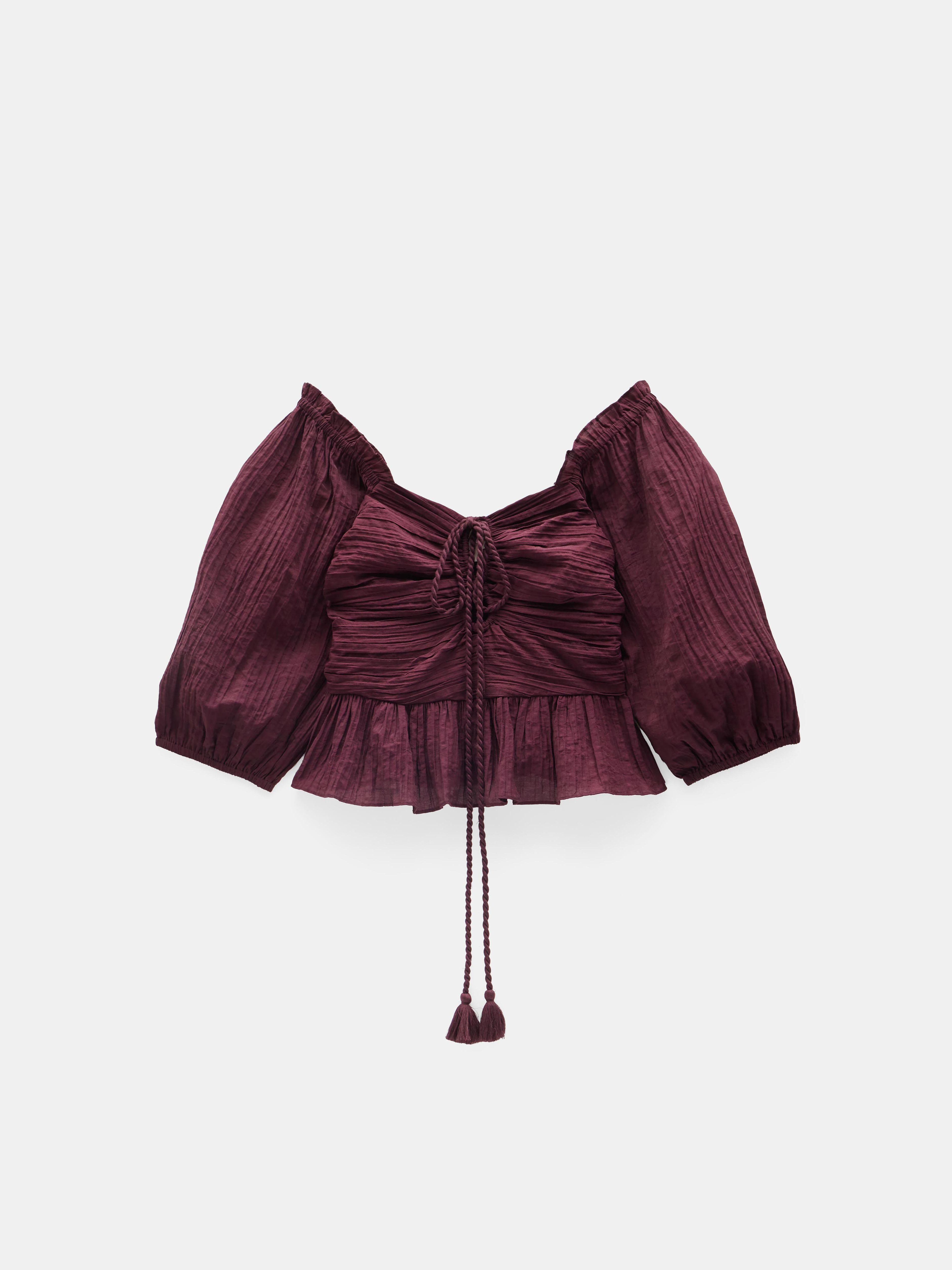 Zoe Crinkle Peplum Top