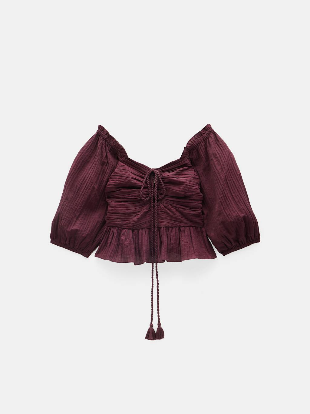 013753-3278-07 Zoe Crinkle Peplum Top