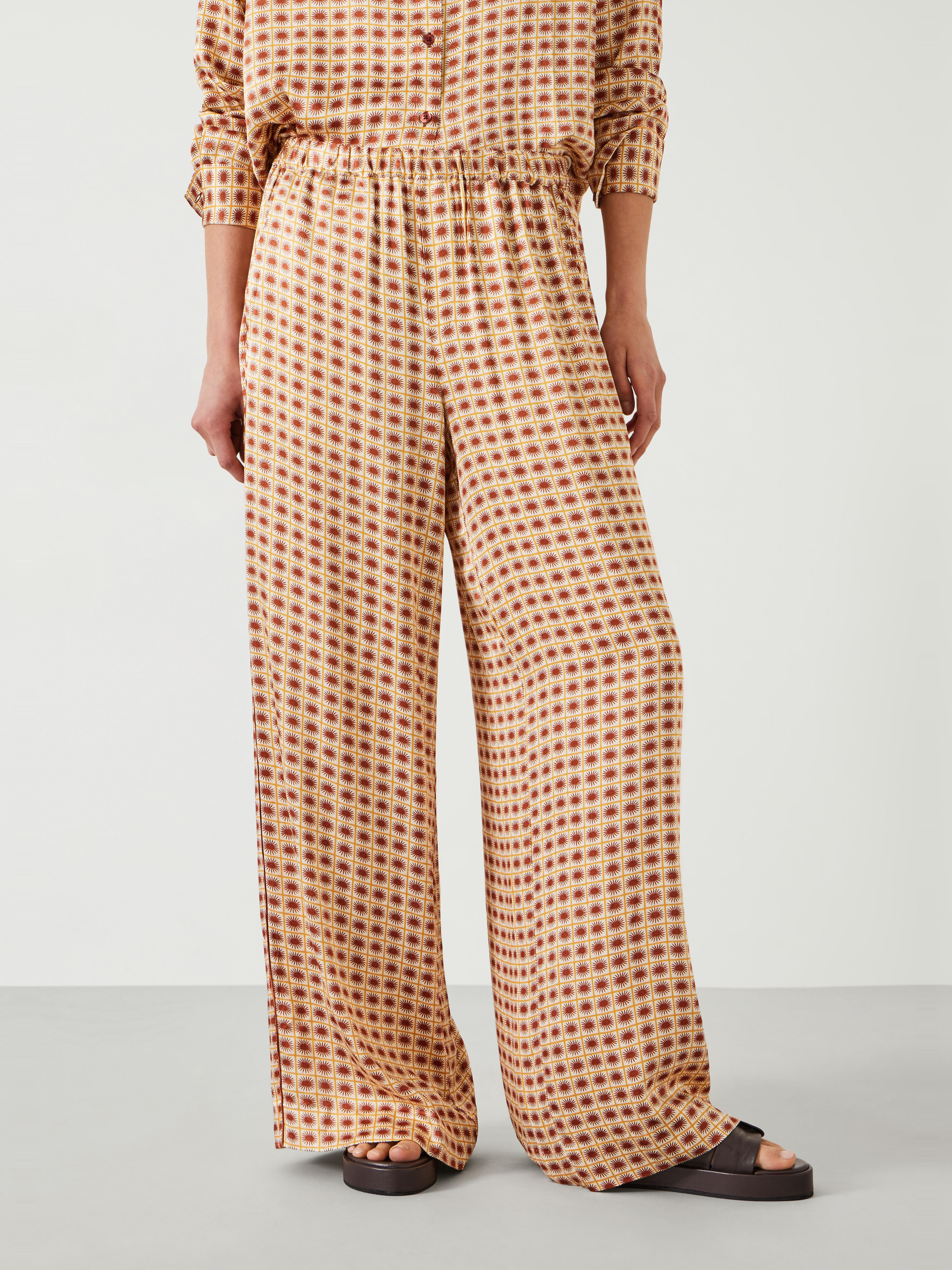 Rita Printed Wide Leg Trousers