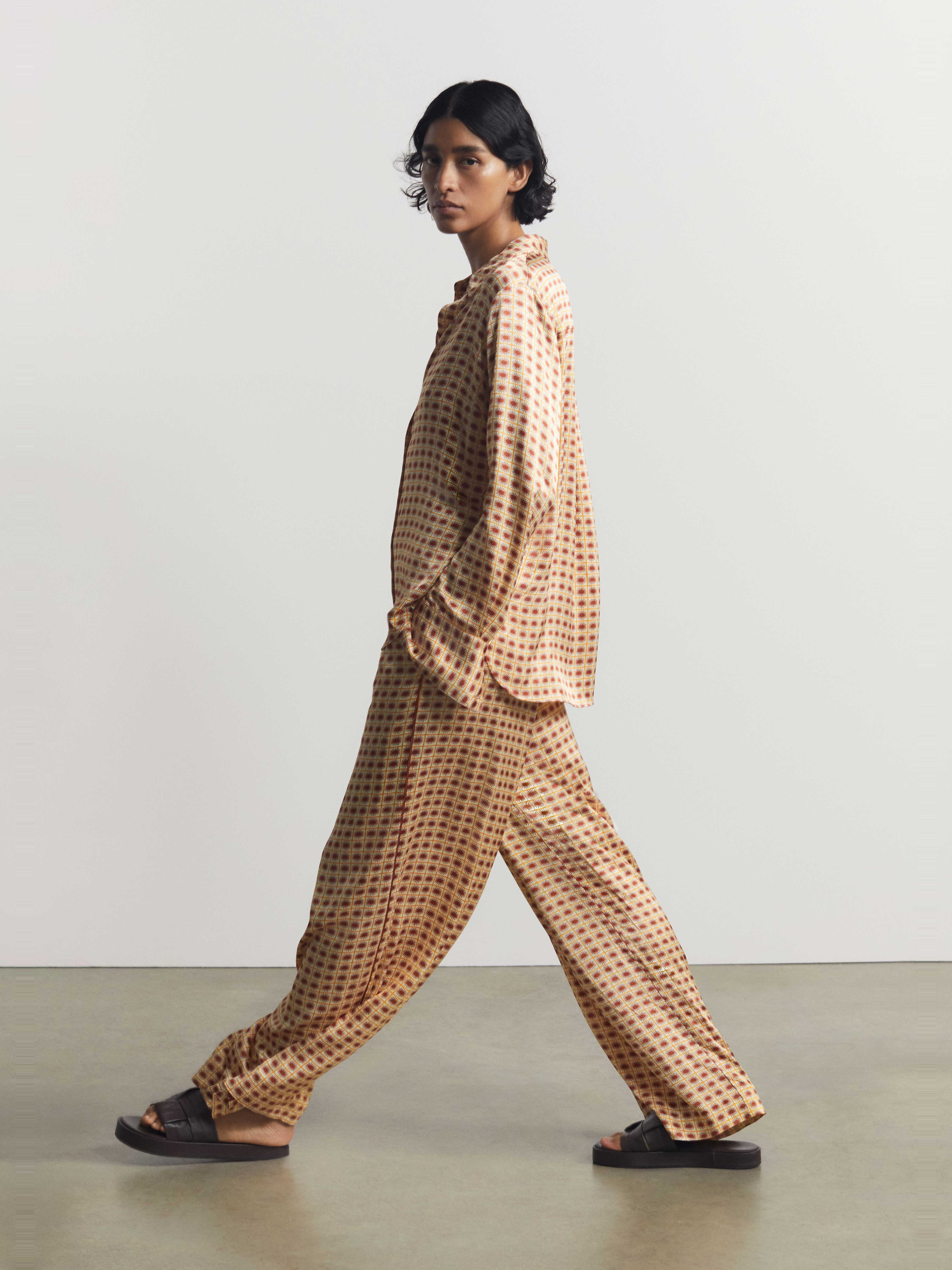 Rita Printed Wide Leg Trousers