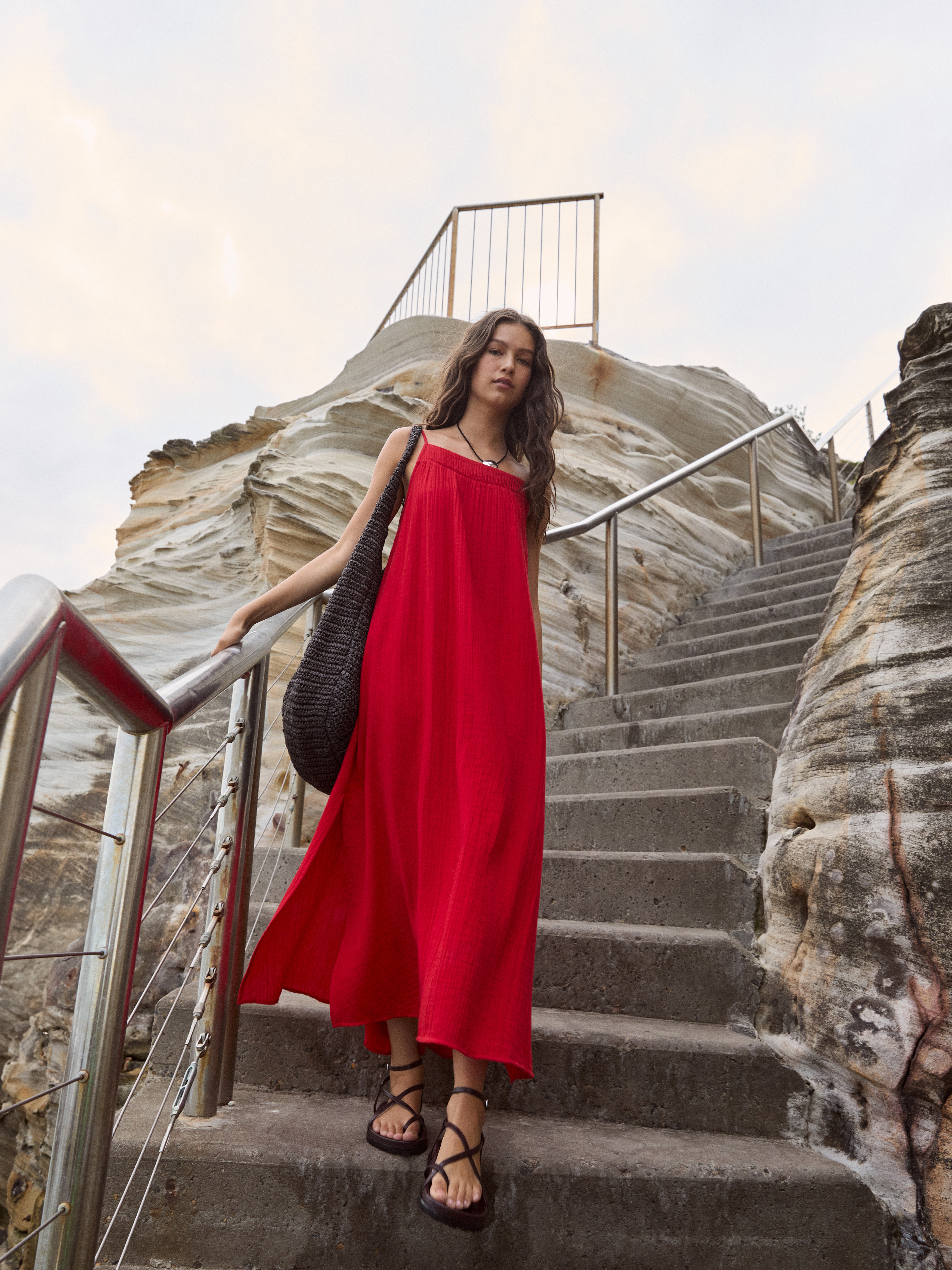 Carmen Cotton Gauze Midi Dress