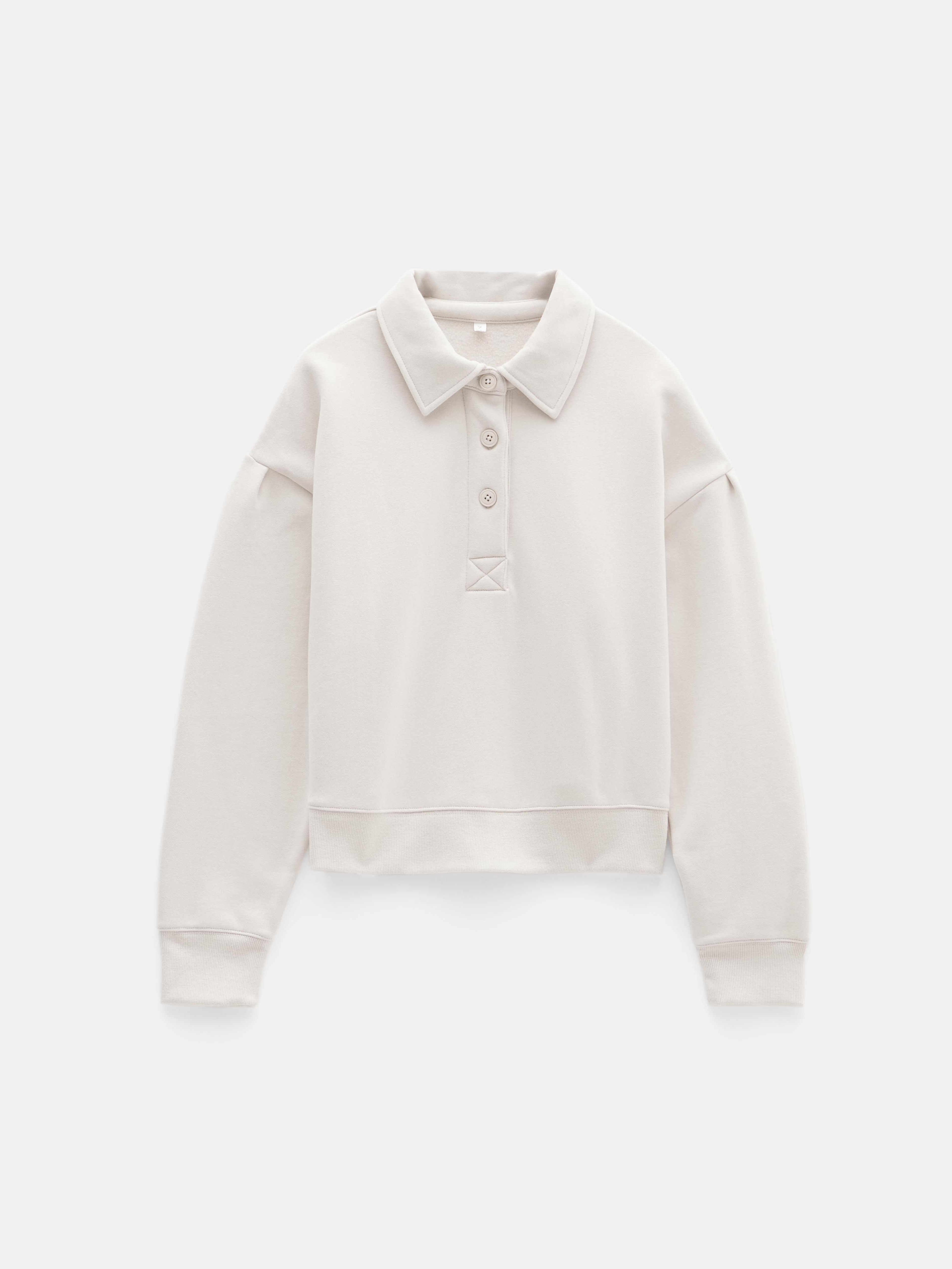 Cropped Polo Sweatshirt