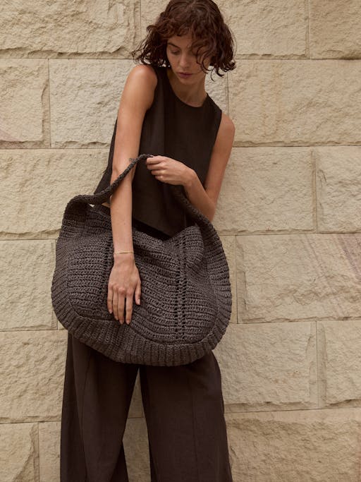 Raffia Oversized Tote Bag