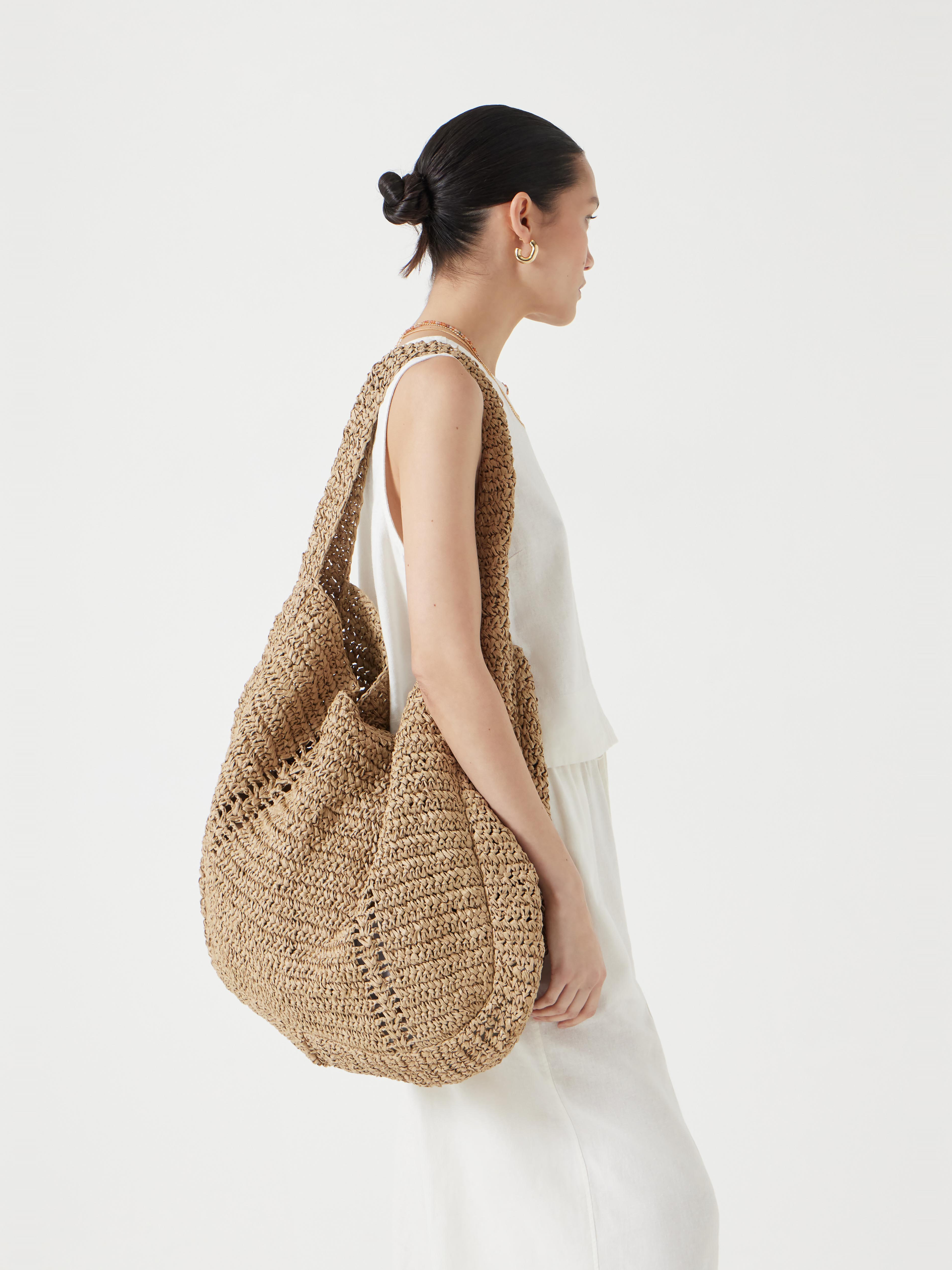 Raffia Oversized Tote Bag