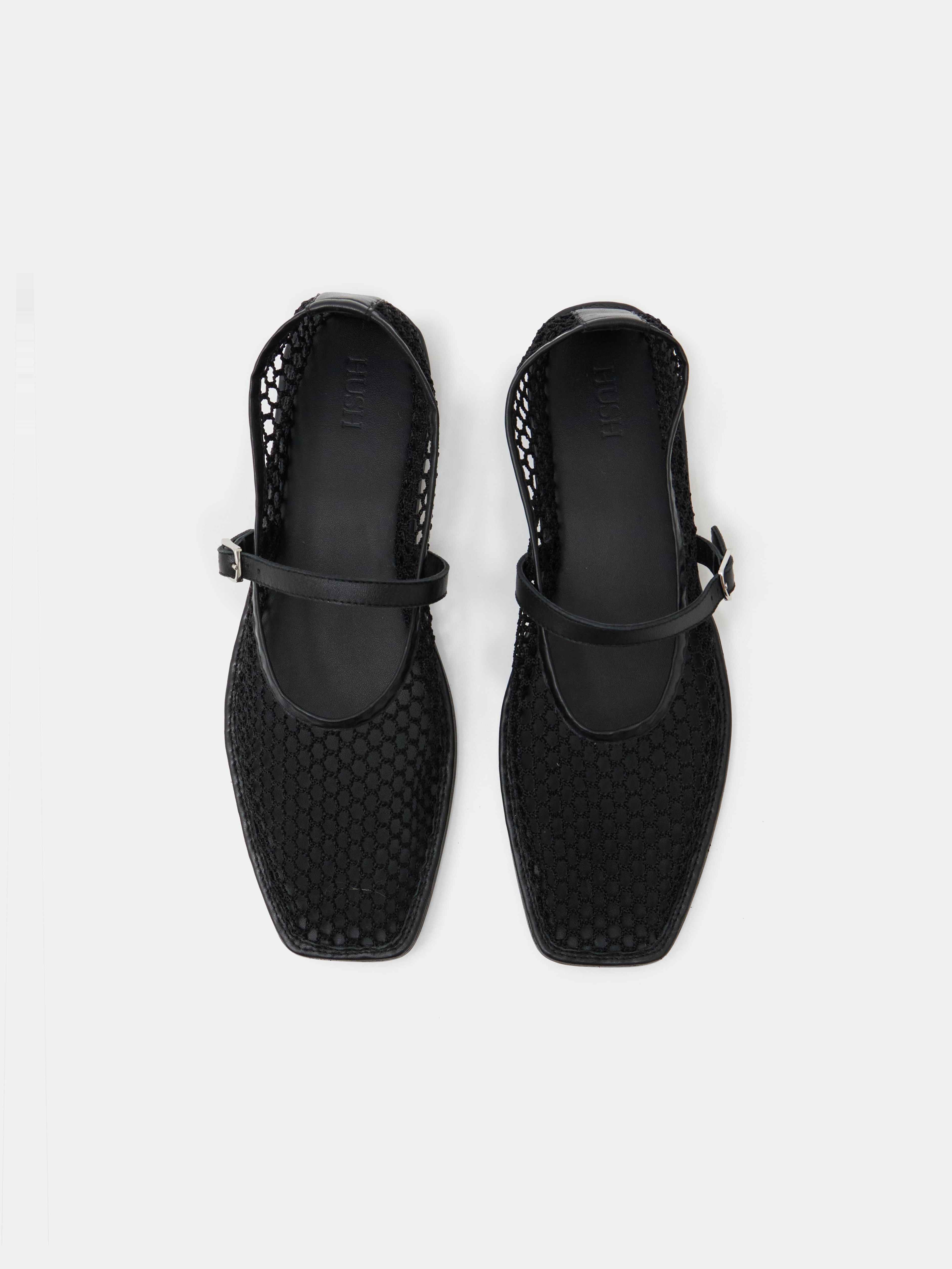 Mesh Mary Jane Ballerina Flats