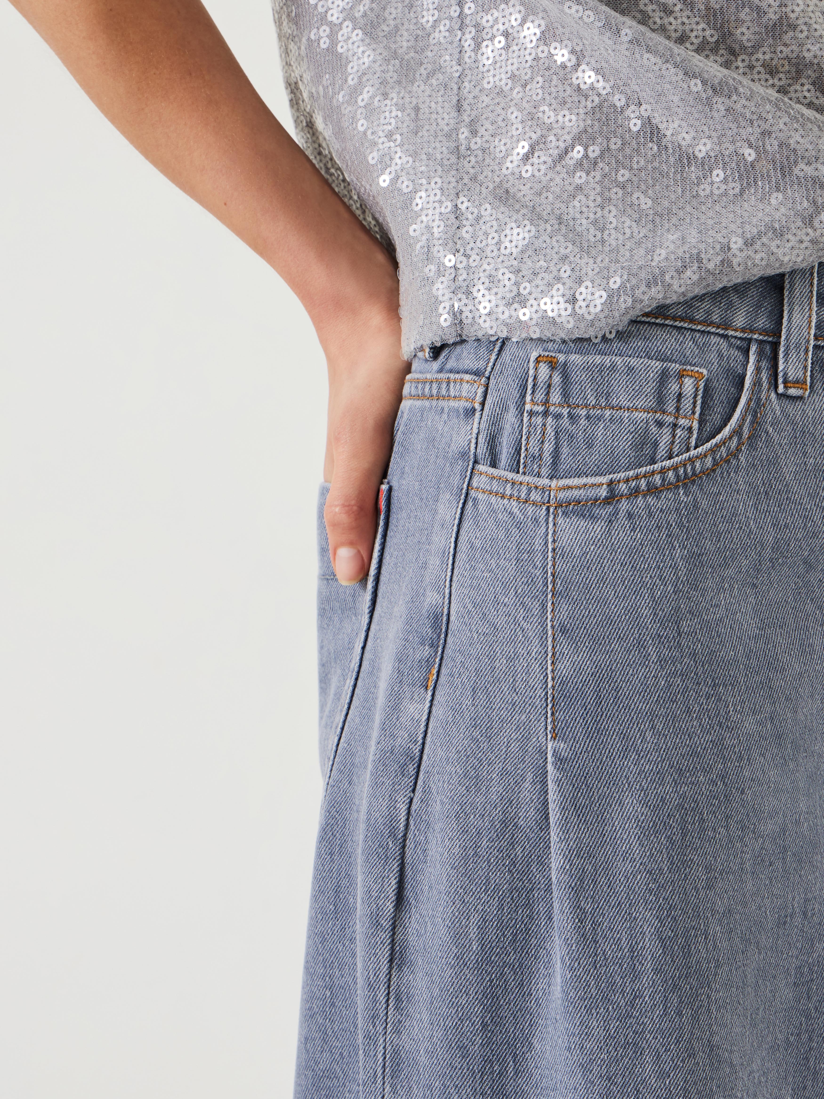 Nova Pintuck Wide Leg Jeans