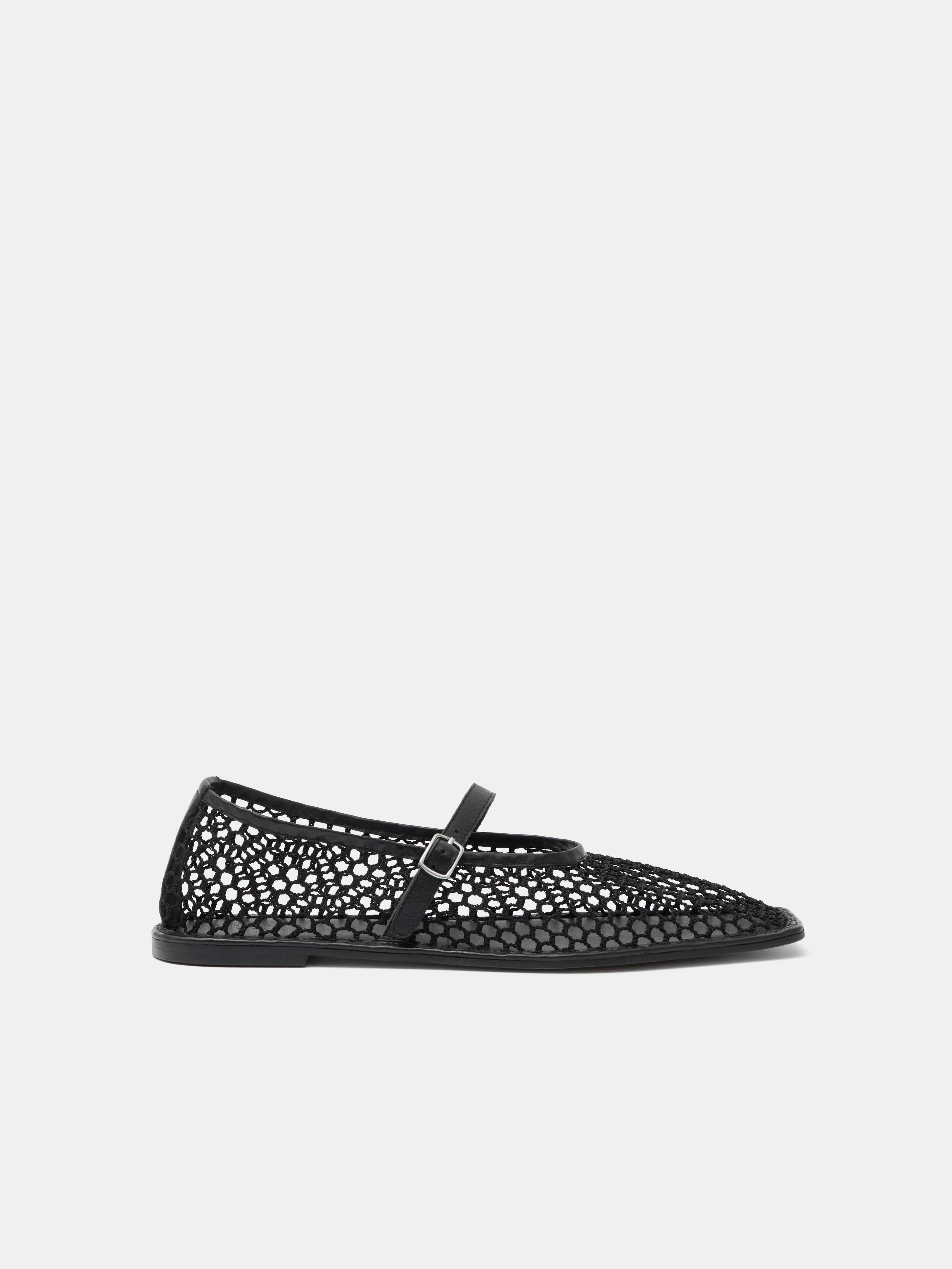 Mesh Mary Jane Ballerina Flats