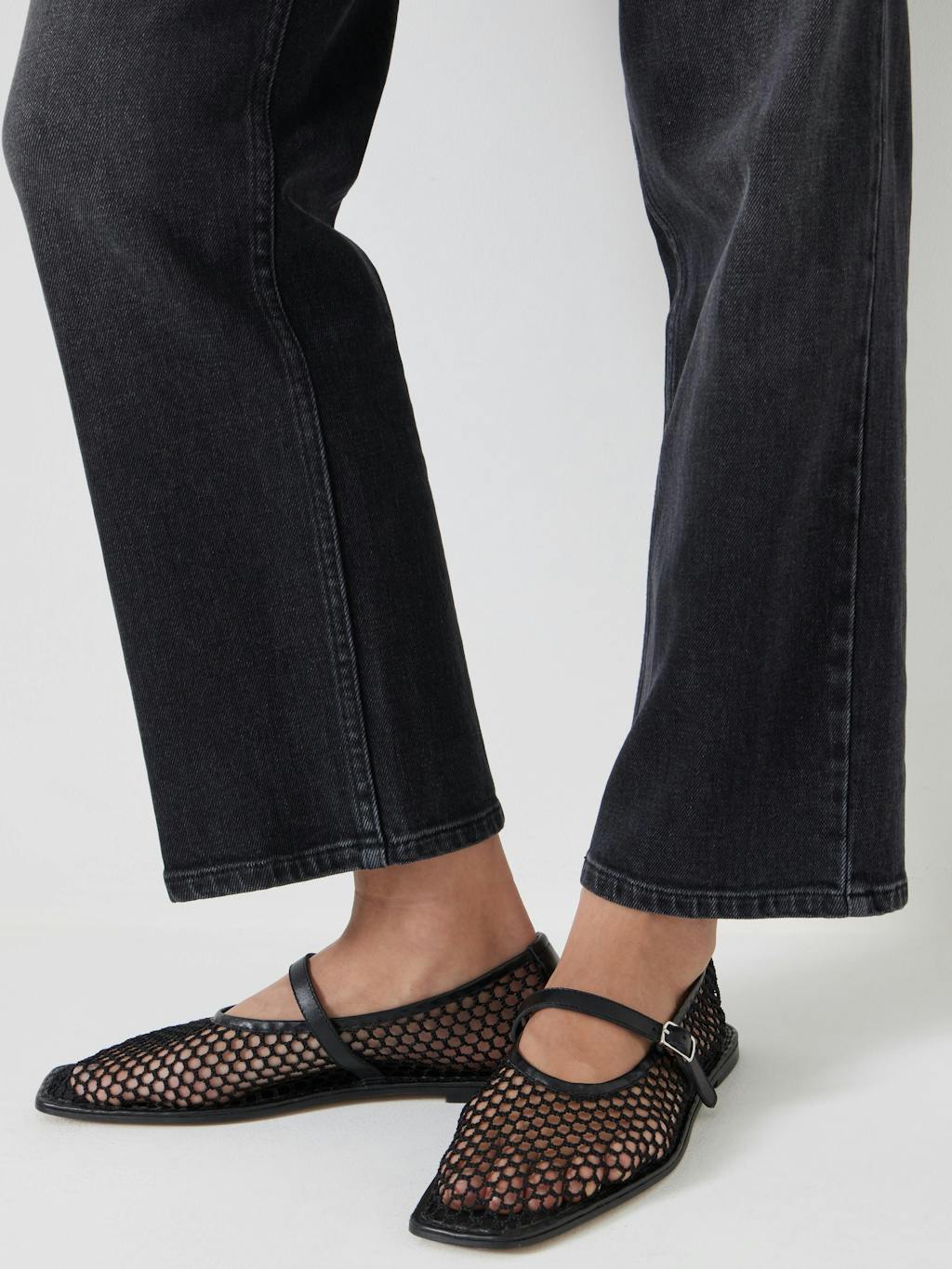 012883-0456-02 Mesh Mary Jane Ballerina Flats