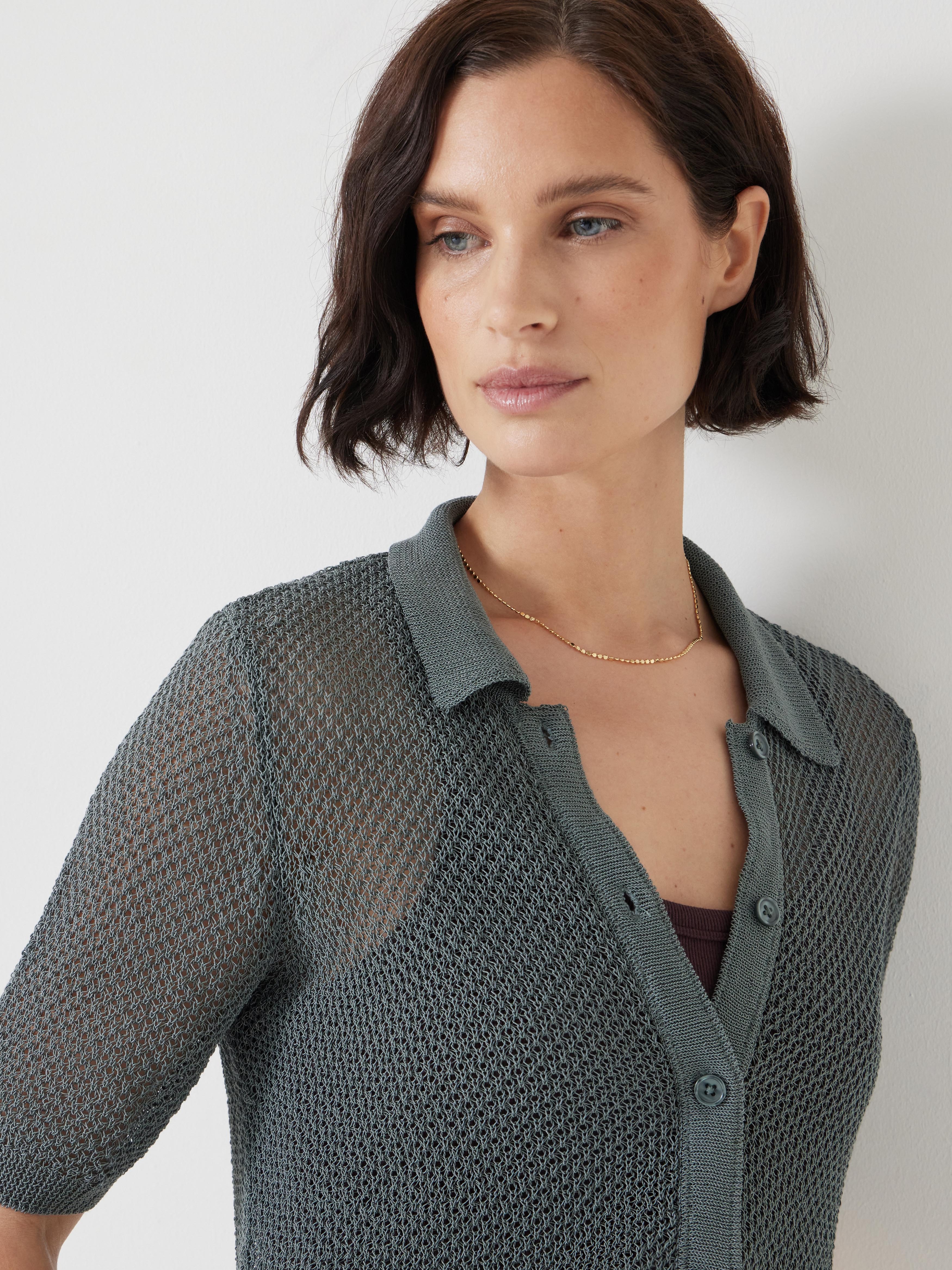 Soft Mesh Knitted Top | Sage Green | hush