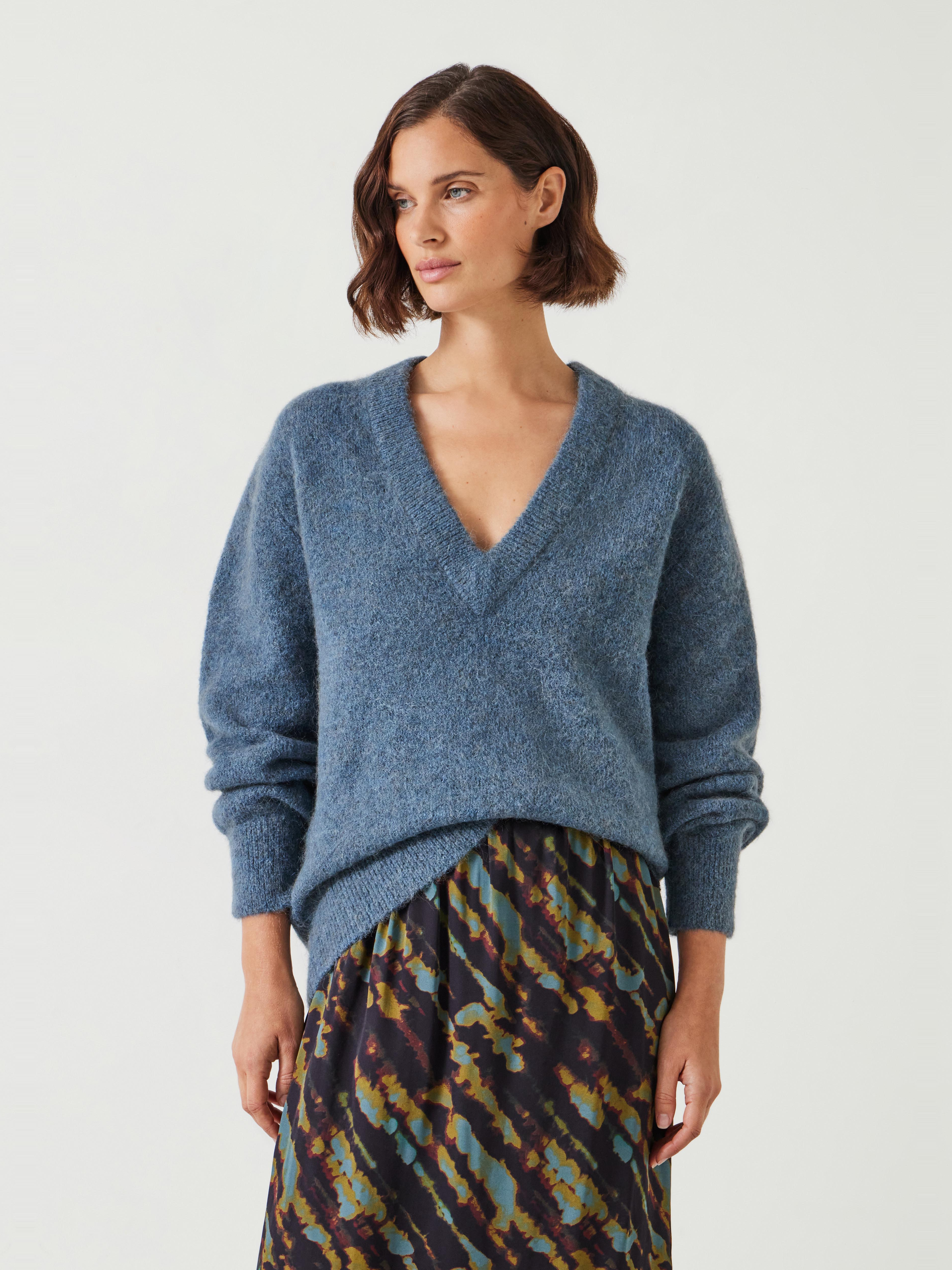 Lacey V Neck Alpaca Blend Jumper