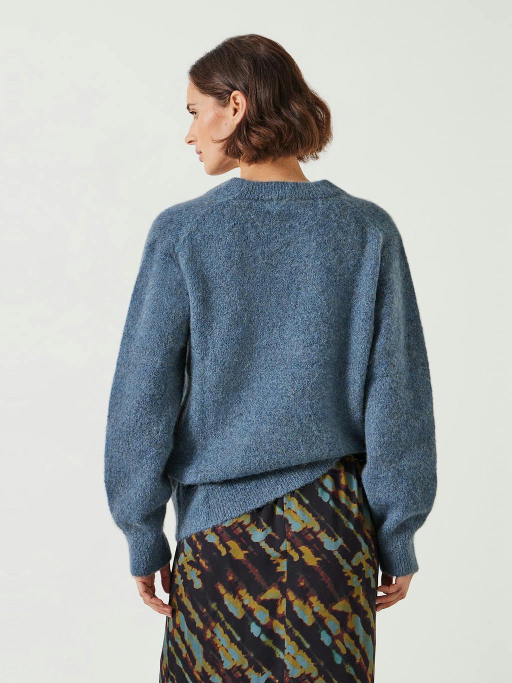 012176-3313-03 Lacey V Neck Alpaca Blend Jumper