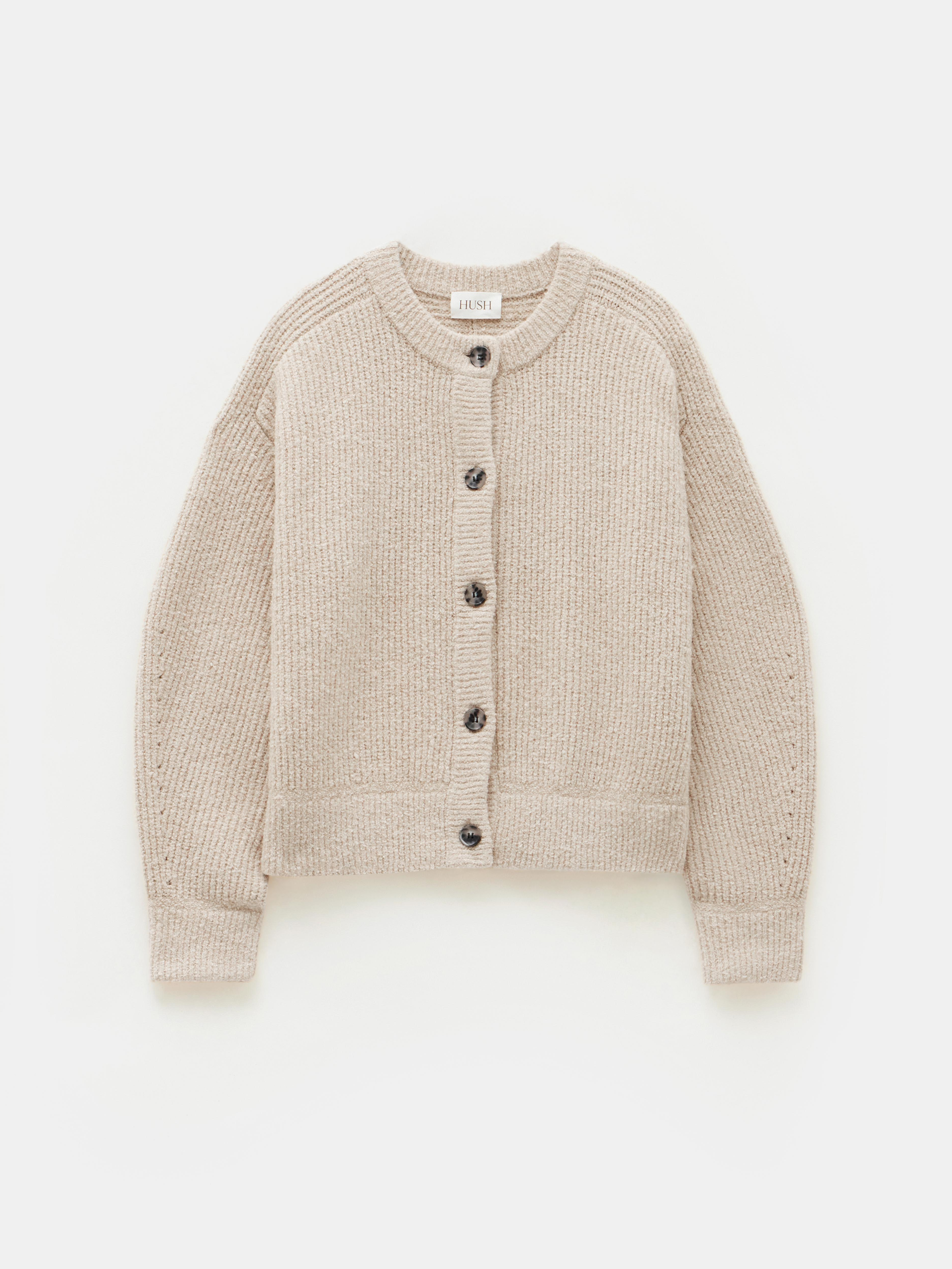 Raven Wool Blend Cardigan | Oatmeal | hush