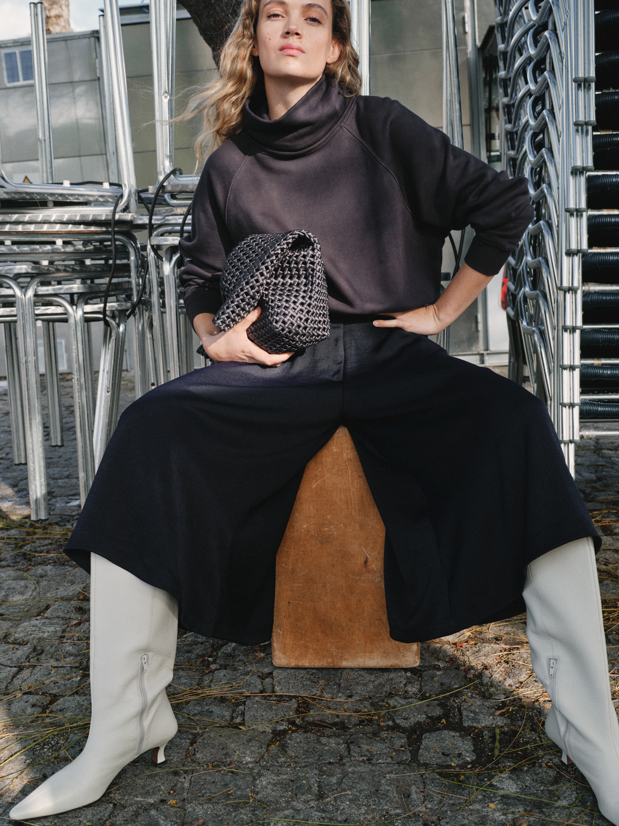 Long Sleeve Cowl Neck Top