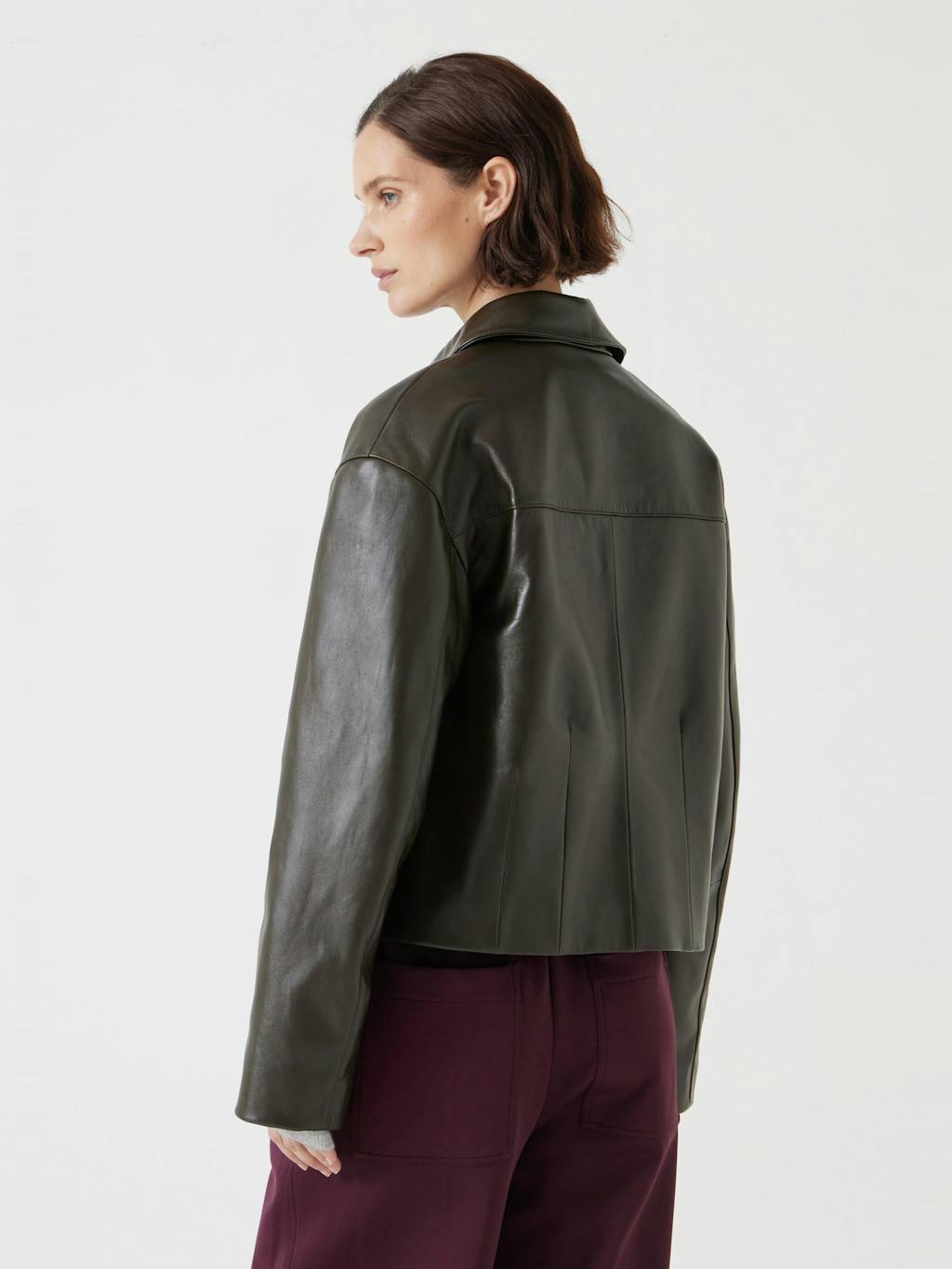 012536-2295-03 Zip Front Leather Jacket