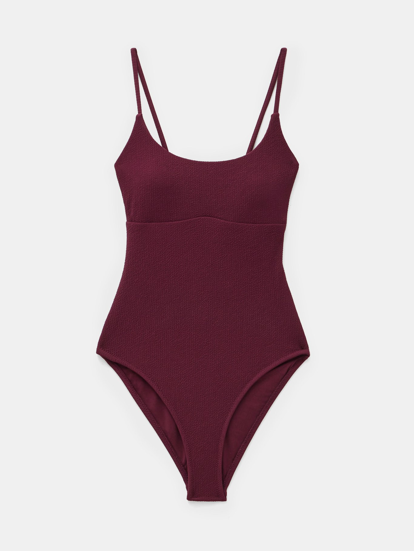 013235-1179-07 Square Neck Texture Swimsuit